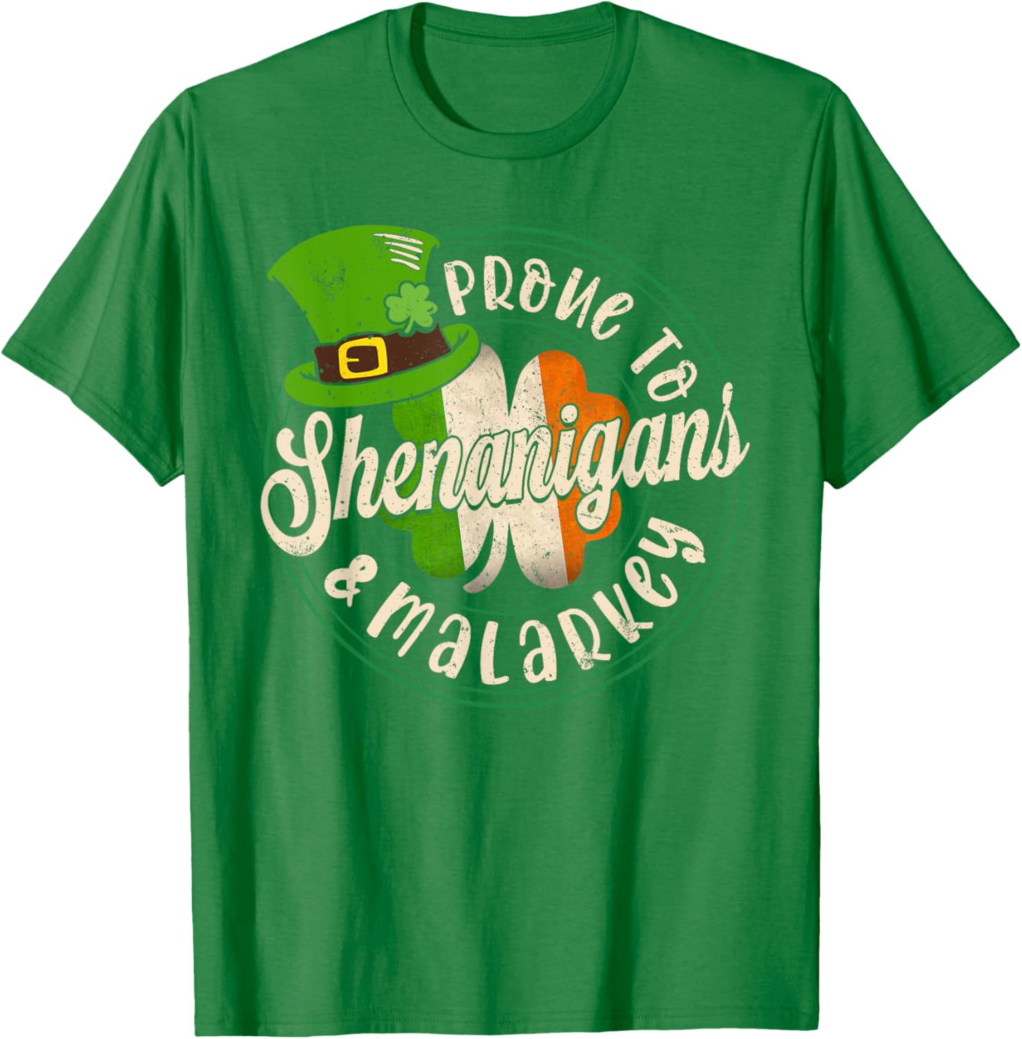 Prone to Shenanigans Fun St Patrick's Day Clover T-Shirt for All Ages - 3