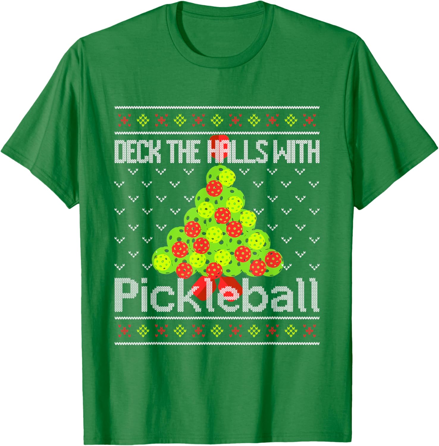 Funny Ugly Christmas Sweater Pickleball Memes T-Shirt for Holiday Cheer - 12
