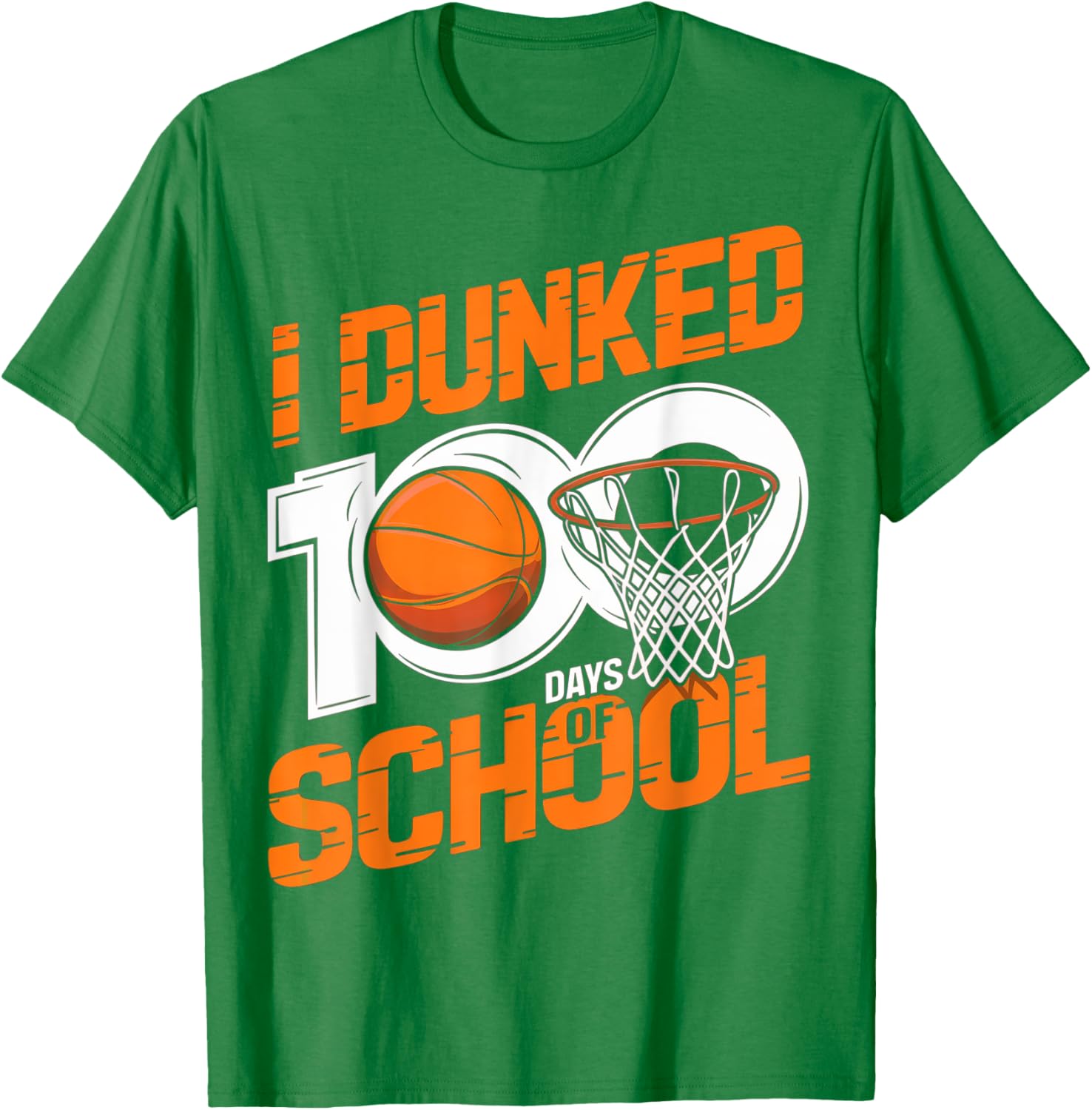 100 Days of School Basketball T-Shirt Fun Design for Kids - 13