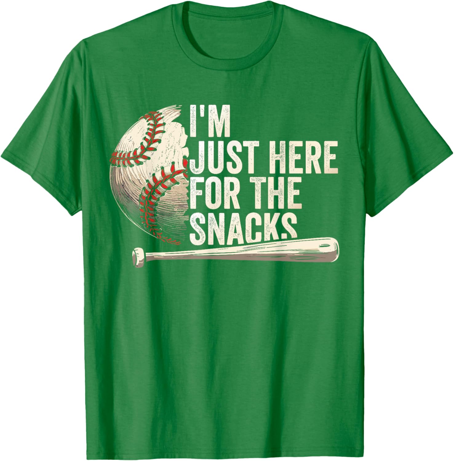Funny Fantasy Baseball League T-Shirt I'm Just Here For The Snacks - 1
