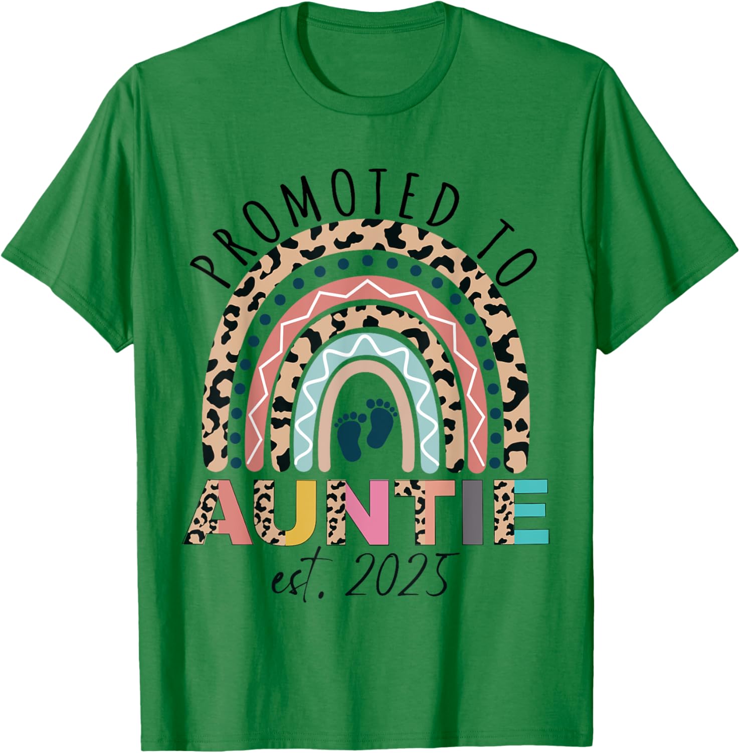 Promoted to Auntie Est 2025 Cute Mothers Day T-Shirt Gift for Aunties - 21