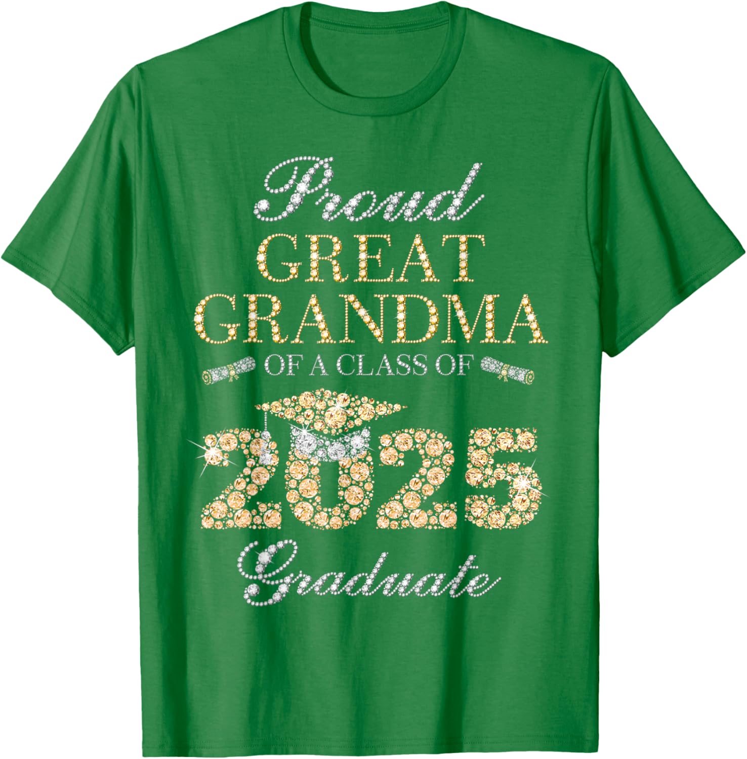 Proud Great Grandma Class of 2025 Graduate T-Shirt Gift for Grandma - 17