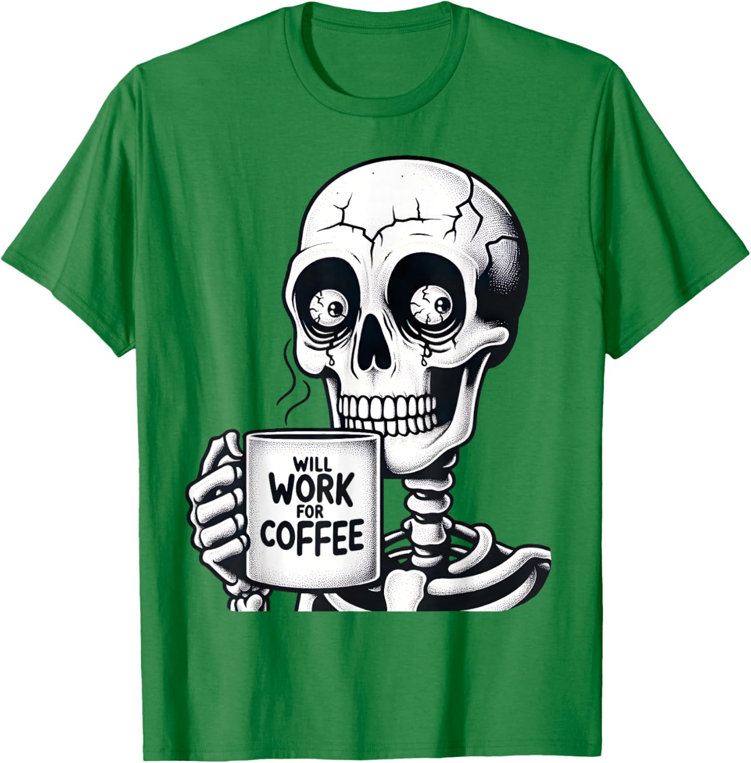 Funny Skeleton Coffee Lover T-Shirt - Perfect Gift for Caffeine Fans - 16