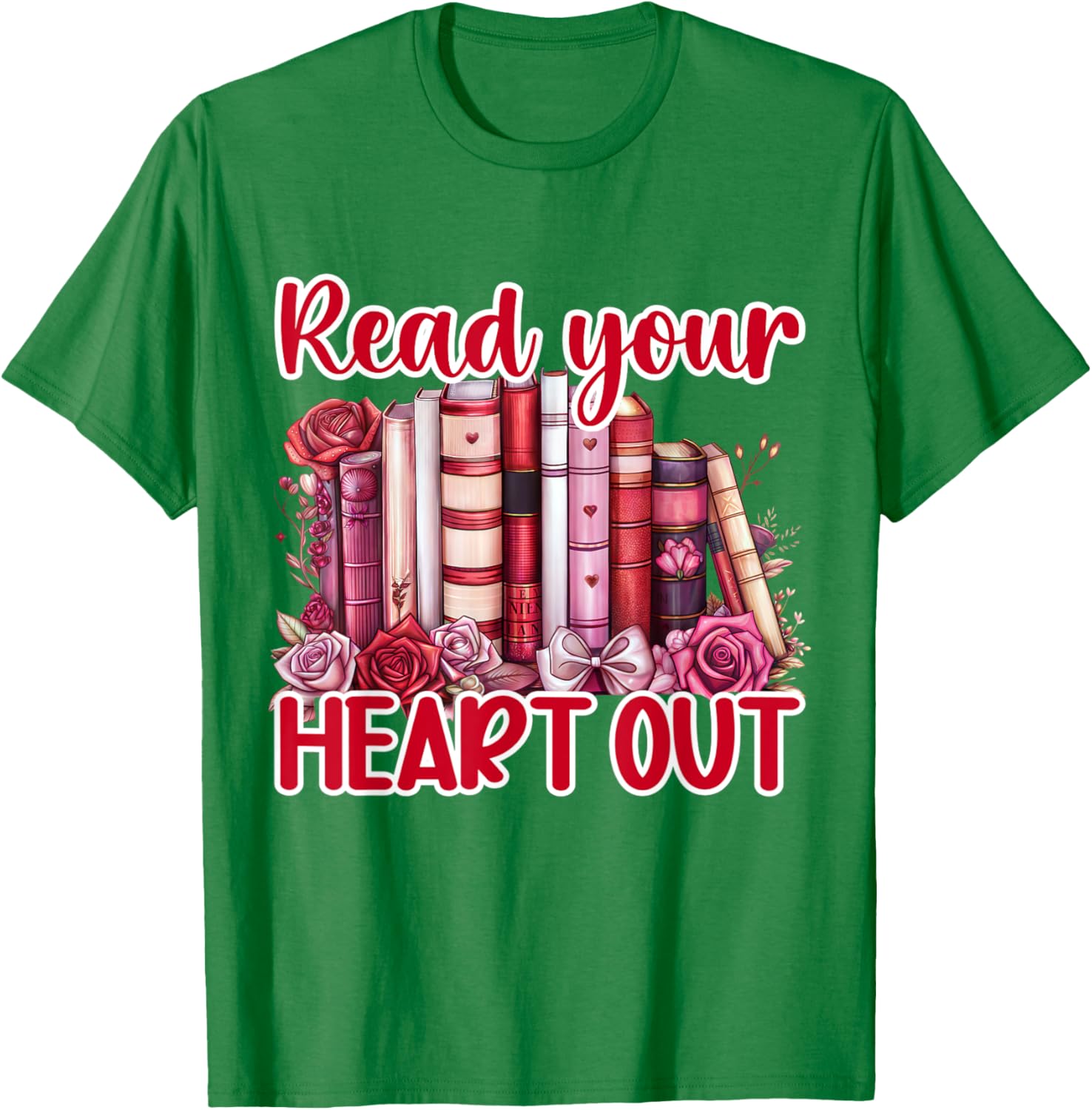 Retro Read Your Heart Out Valentine's Day T-Shirt for Book Lovers and Teachers - 3