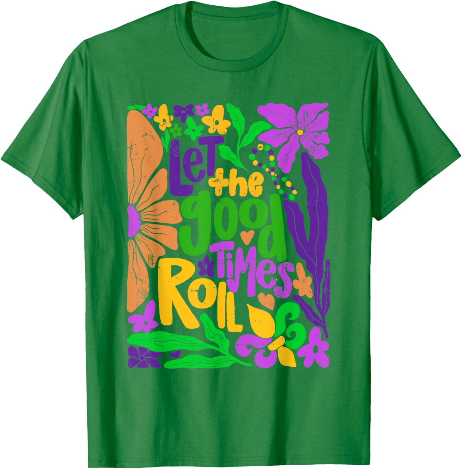 Mardi Gras Let the Good Times Roll Fleur De Lis T-Shirt for All Ages - 13