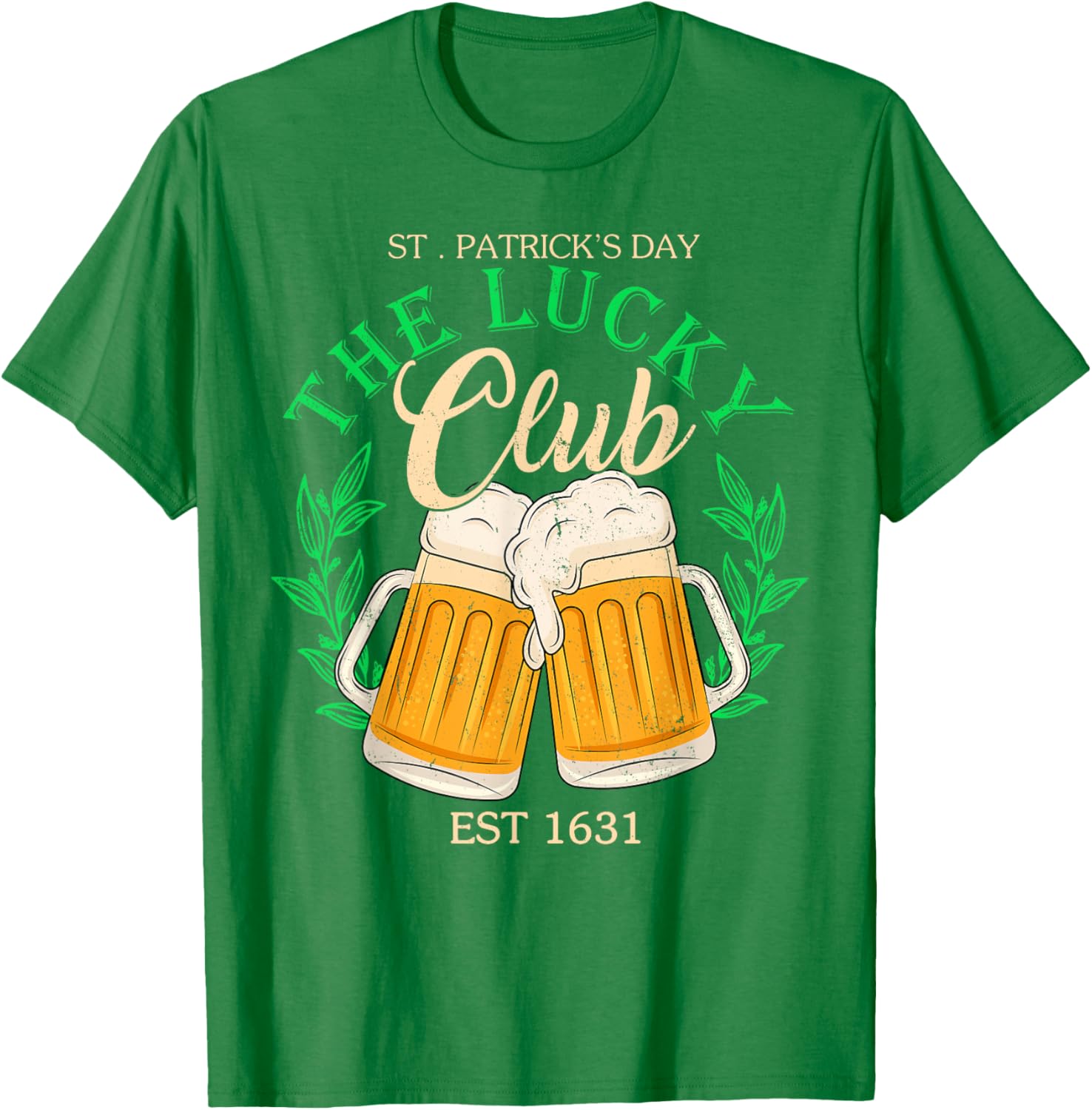 Lucky Club St. Patrick's Day Beer T-Shirt for Irish Group Fun - 24