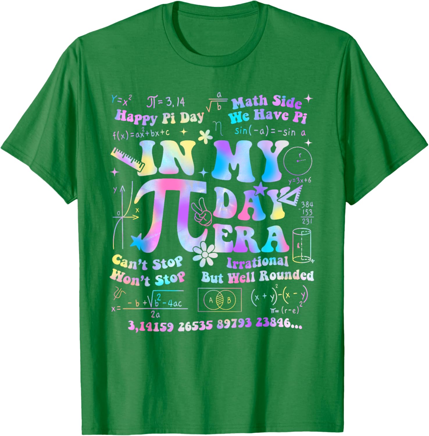 In My Pi Day Era Tie Dye T-Shirt for Math and Science Lovers - 12