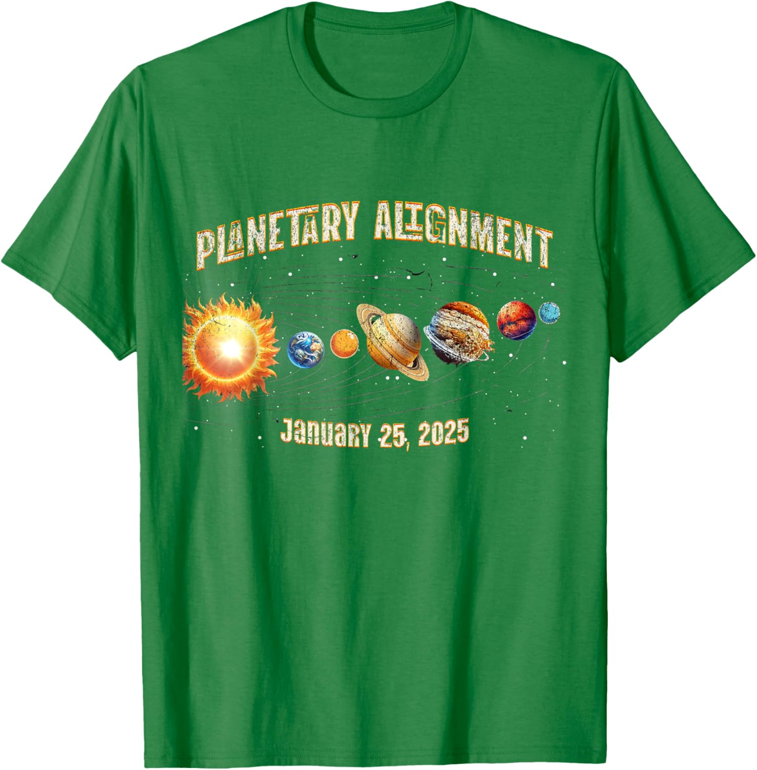 Vintage Planetary Alignment Memory T-Shirt for January 25 2025 Events - 13
