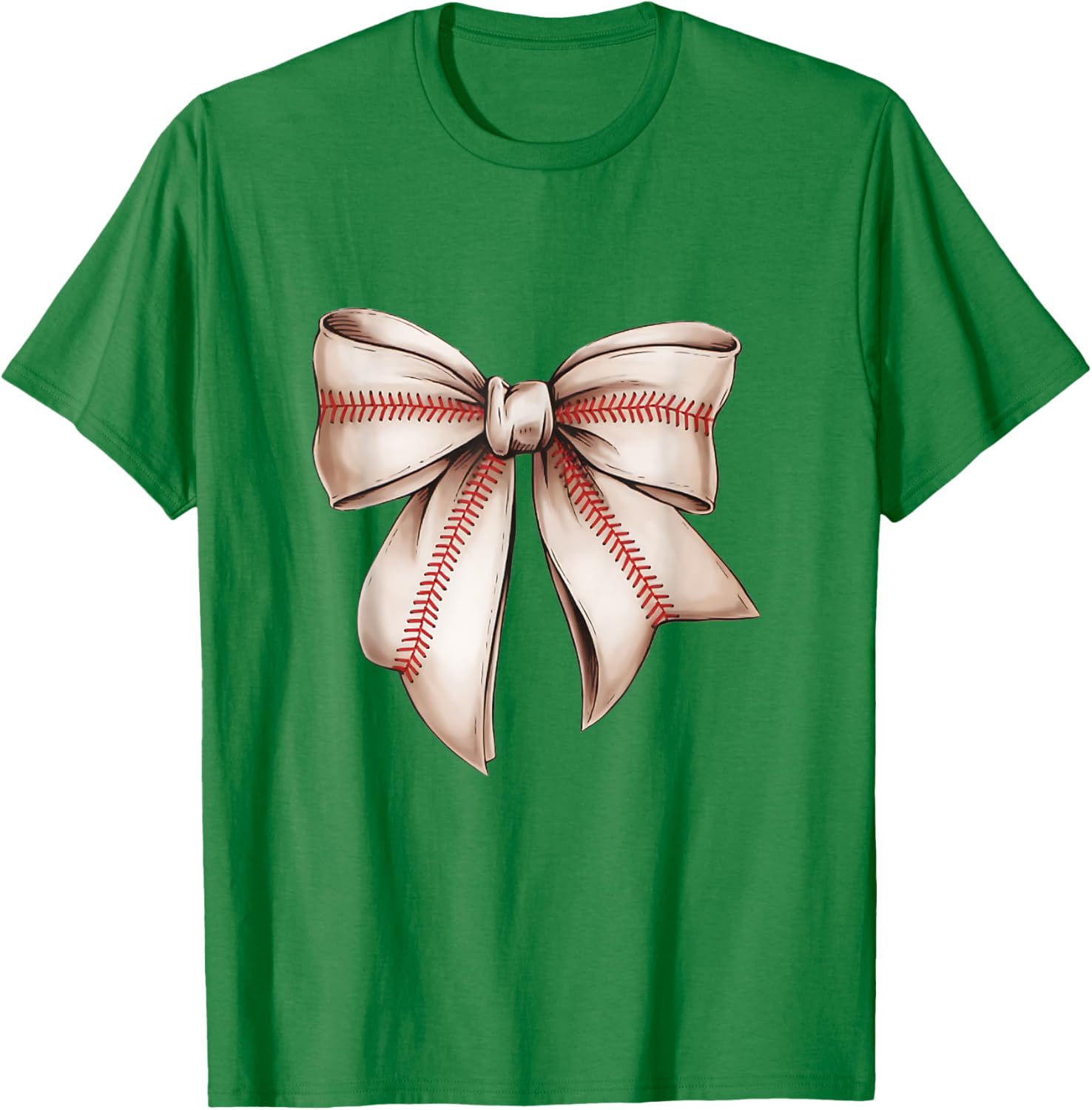 Retro Baseball Bow T-Shirt for Sports Lovers, Fun Sublimation Design - 18