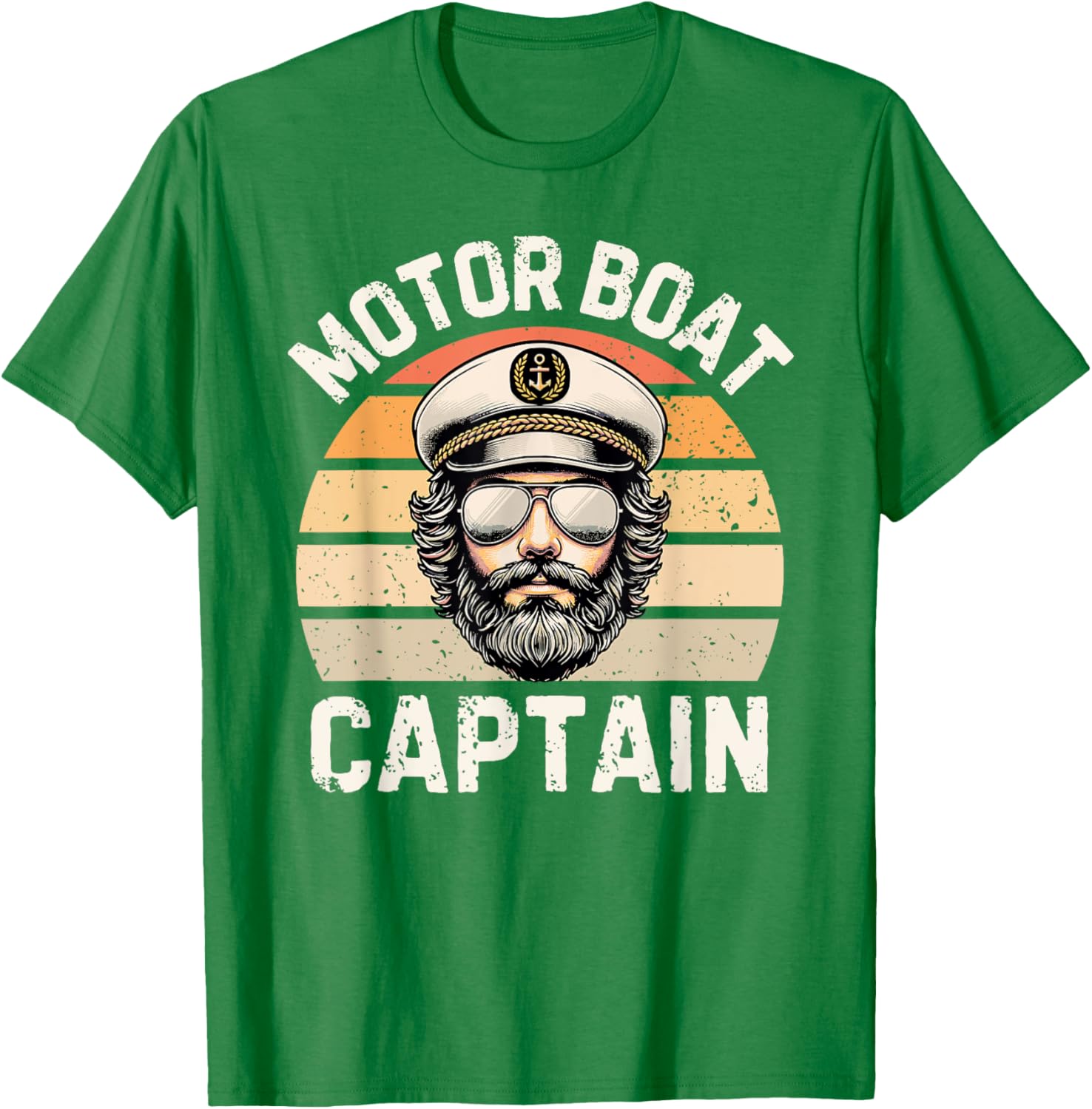 Funny Retro Motor Boat Captain T-Shirt for Nautical Enthusiasts - 23