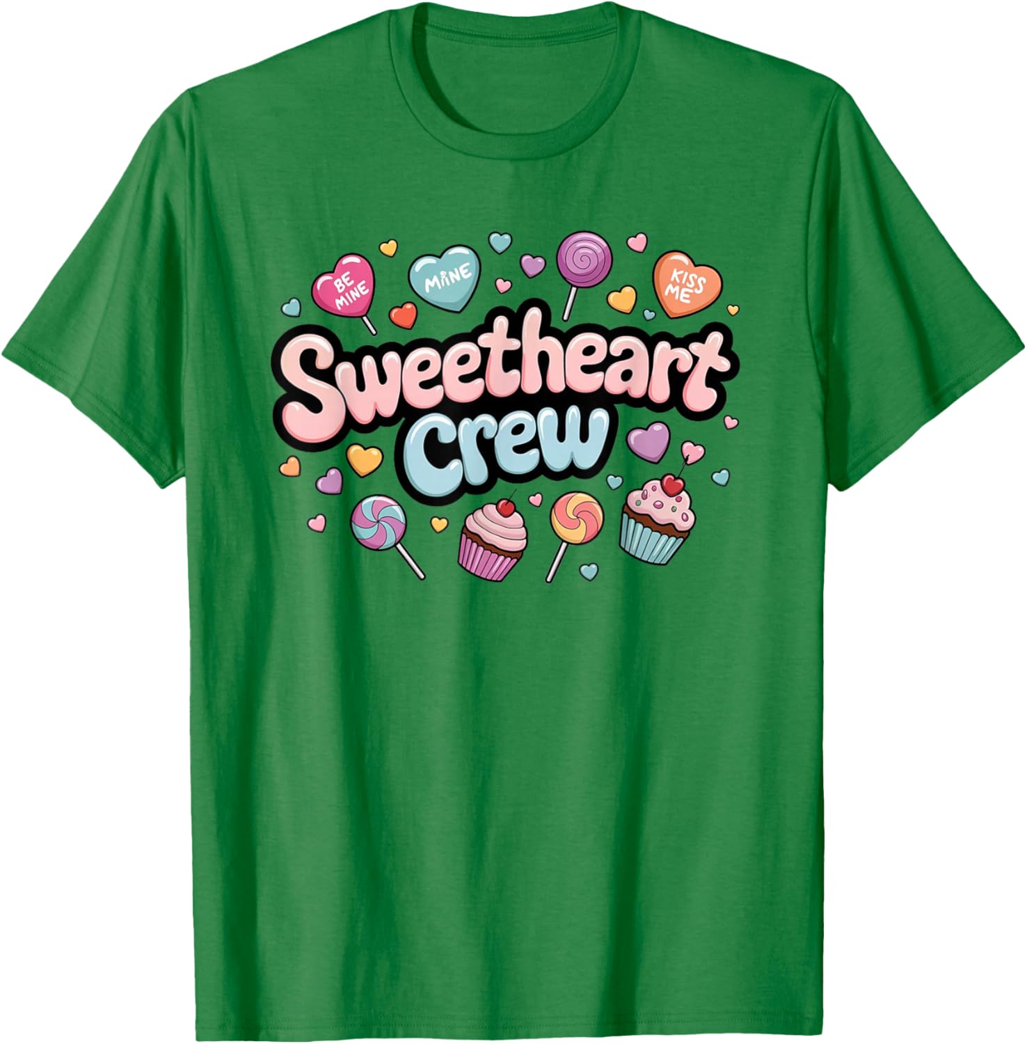 Sweetheart Crew Pastel Candy Cupcake T-Shirt for Fun and Fashion Lovers - 15