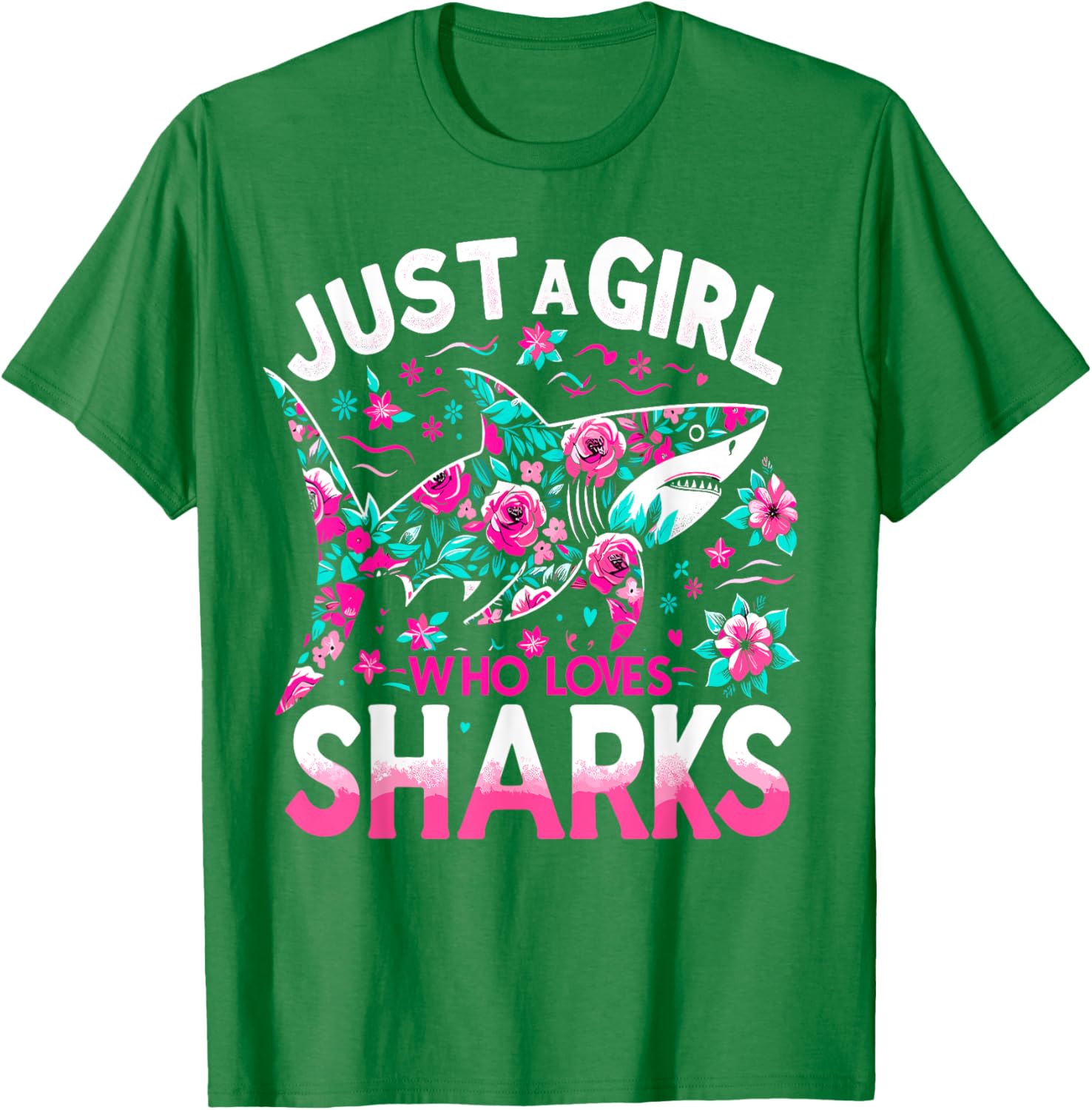 Just A Girl Who Loves Sharks T-Shirt for Shark Lovers and Ocean Fans - 14