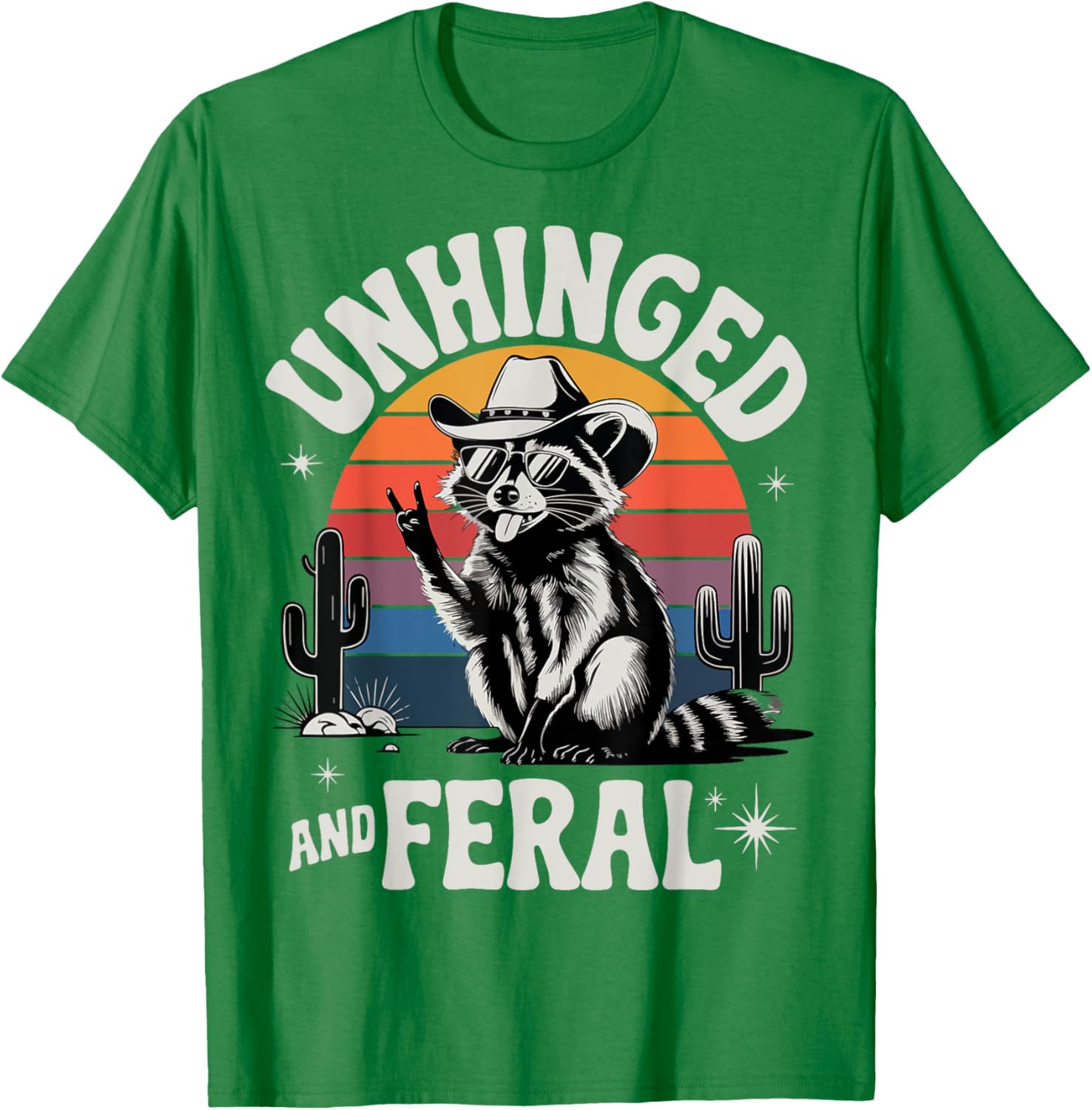 Funny Retro Cowboy Raccoon T-Shirt for Rodeo Lovers and Animal Fans - 3