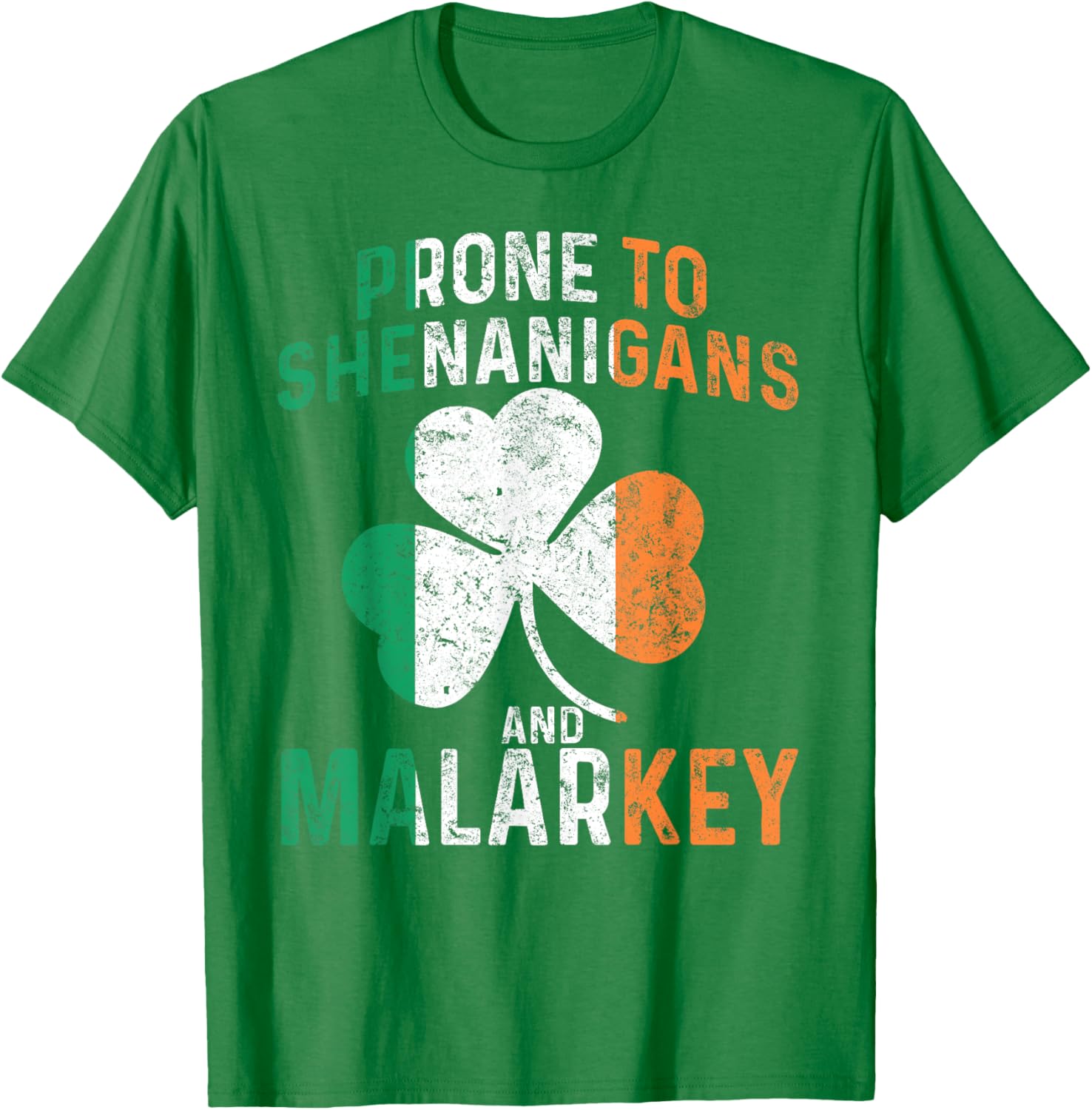 Funny St Patricks Day Boys T-Shirt Prone To Shenanigans And Malarkey - 1