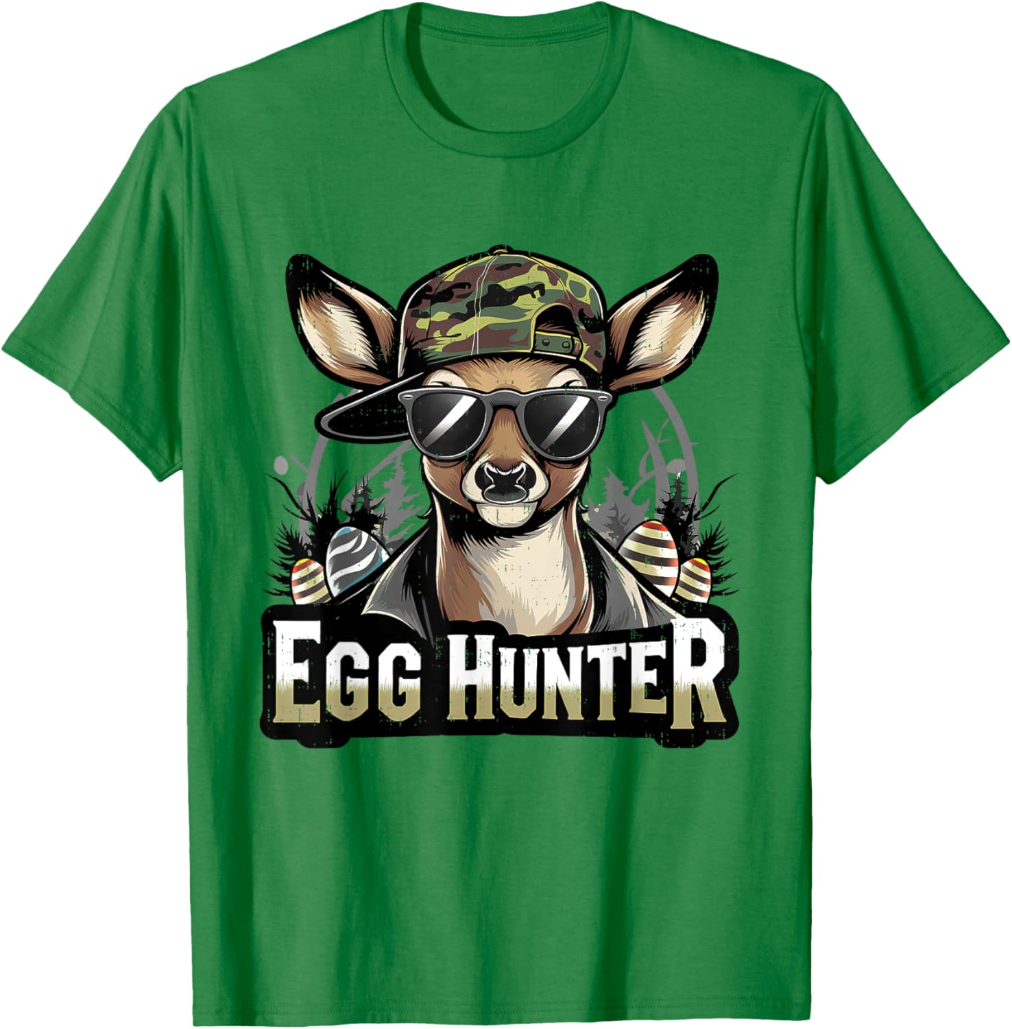 Funny Camo Easter Egg Hunter T-Shirt for Kids - Perfect for Boys and Girls - 12