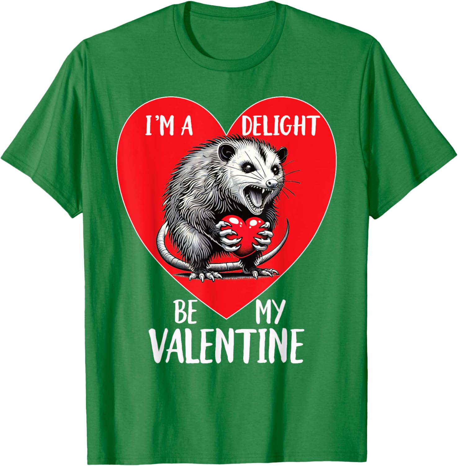 Funny Sarcastic Opossum Be My Valentine T-Shirt for Animal Lovers - 1