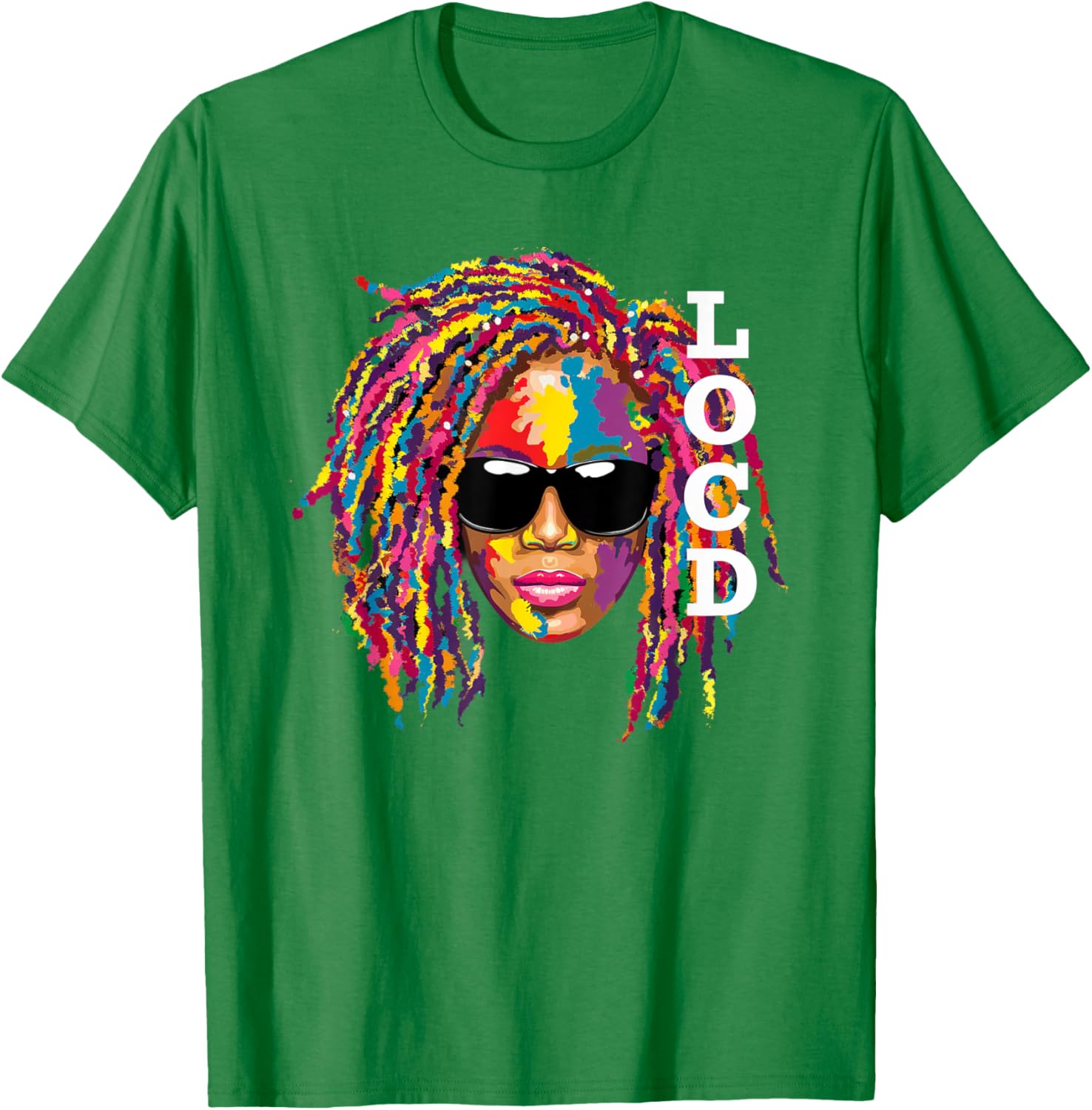 Loc'd For Life Afro Locs T-Shirt for Black Melanin Women - Stylish Dreadlocks Apparel - 12
