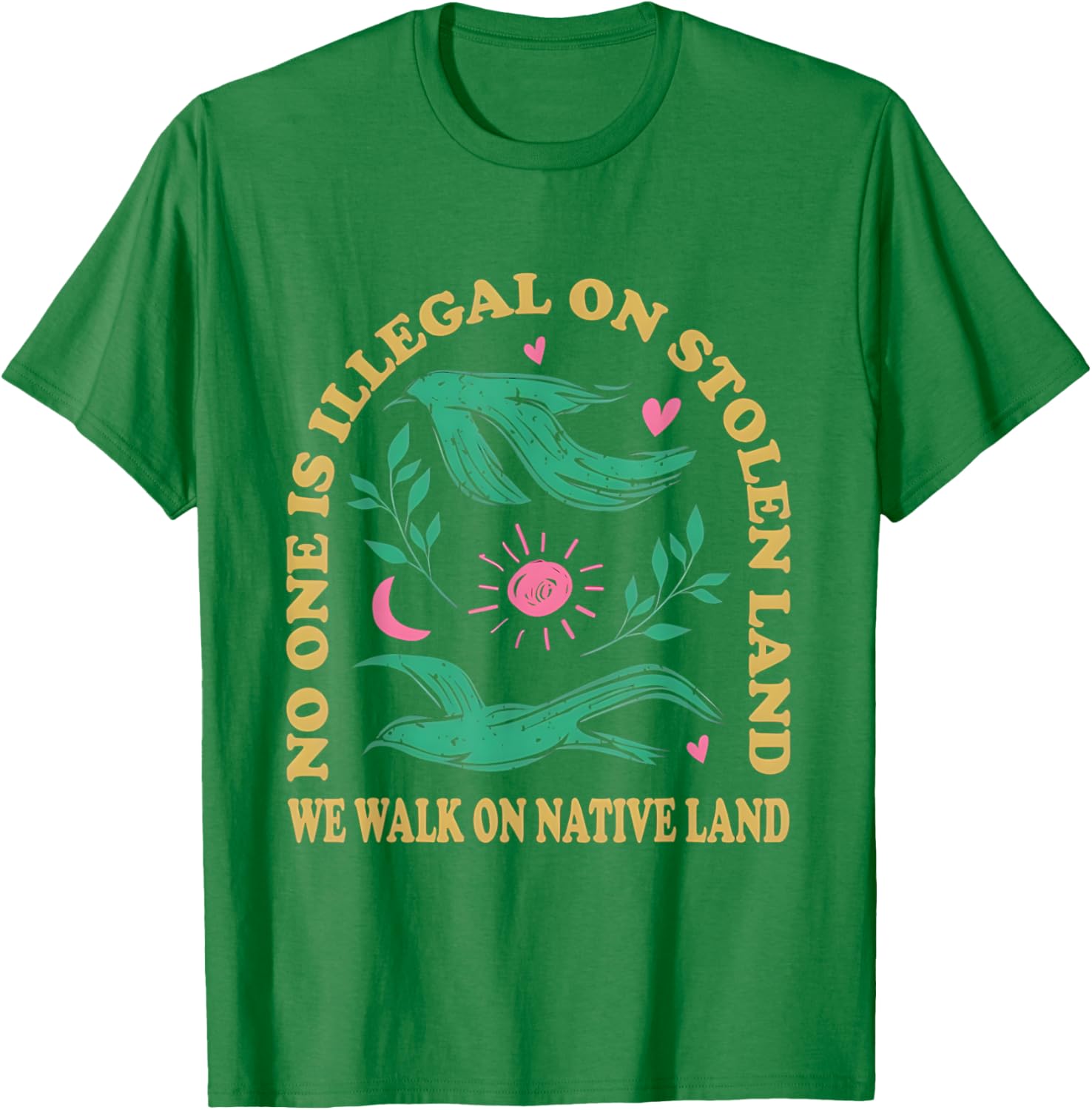 No One Is Illegal On Stolen Land Native American T-Shirt for All Ages - 25