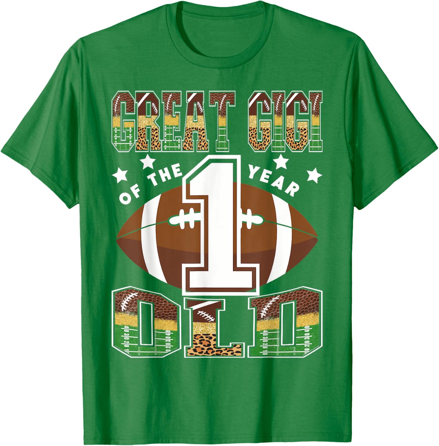 Celebrate Your Little Star with the Great Gigi 1st Birthday Football T-Shirt - 2