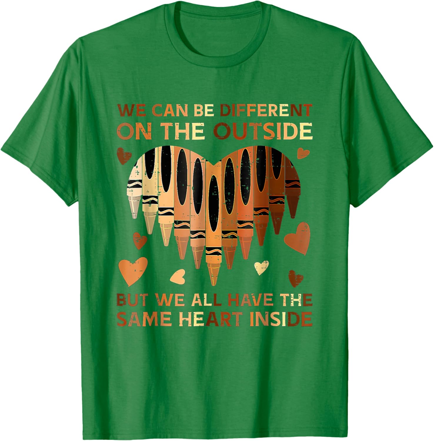 Same Heart Inside Black History Month Afro Teacher T-Shirt for Educators - 7