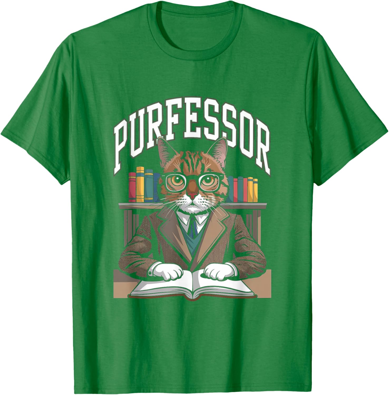Funny Purrfessor Cat T-Shirt for Cat Lovers and Professors - 1