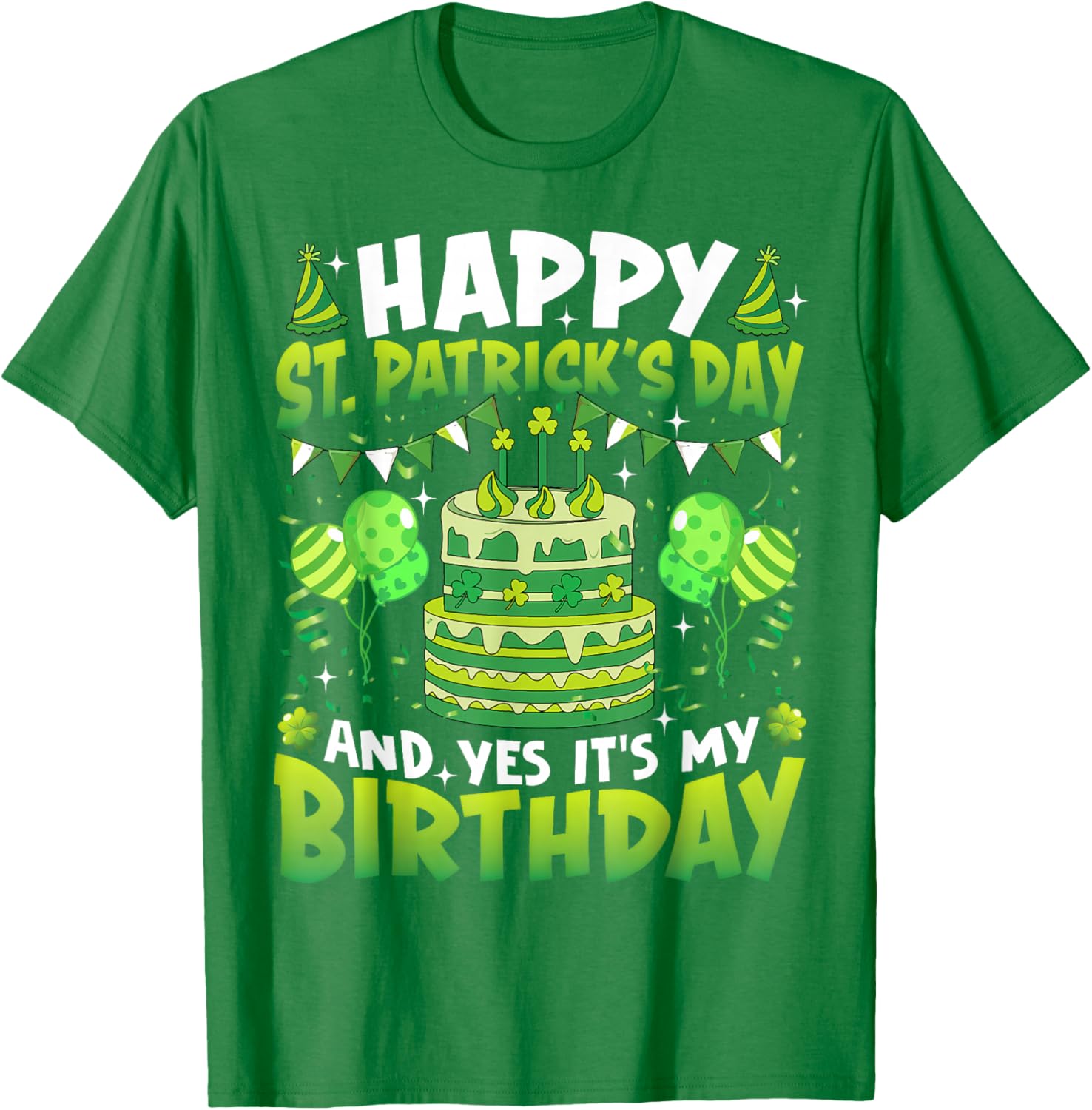 Happy St Patrick's Day Birthday T-Shirt for Kids and Adults - 12