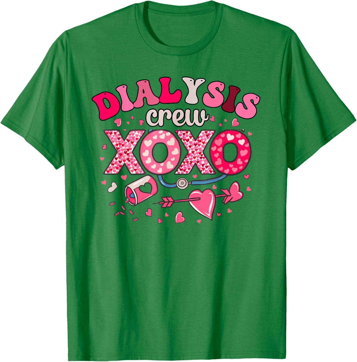 XOXO Dialysis Nurse Valentine's Day T-Shirt for Caregivers 2025 - 6