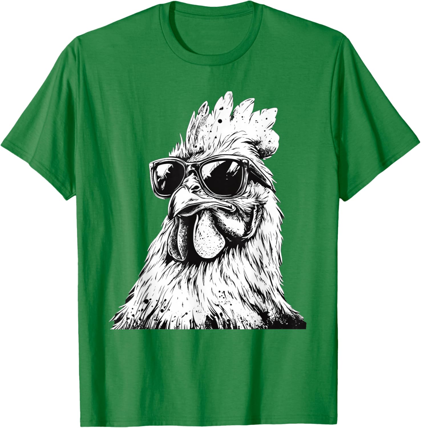 Cool Chicken in Sunglasses Art T-Shirt for Fun and Fashion Lovers - 3