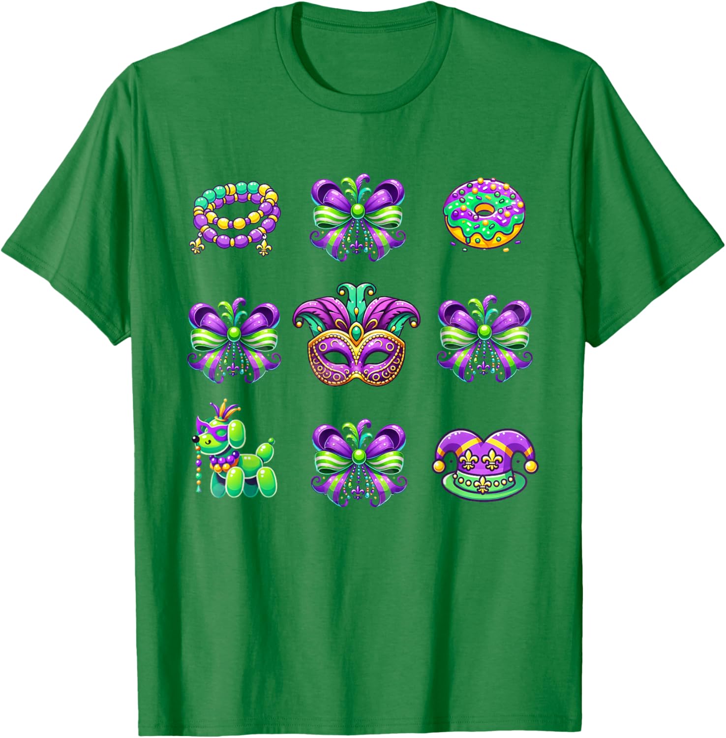 Mardi Gras Coquette Bow T-Shirt for Women and Kids - Fat Tuesday Fun - 9