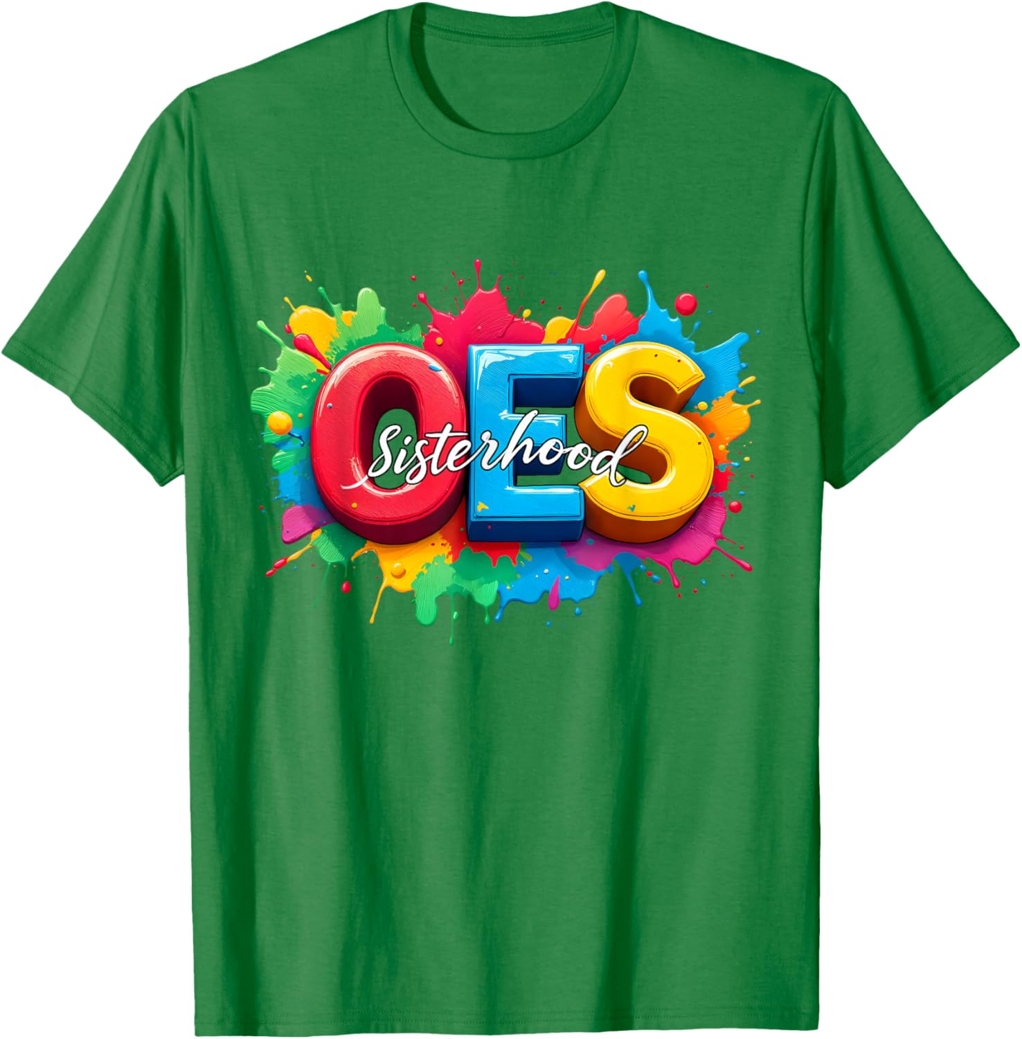 Colorful OES Sisterhood Watercolor T-Shirt for Eastern Star Fans - 11