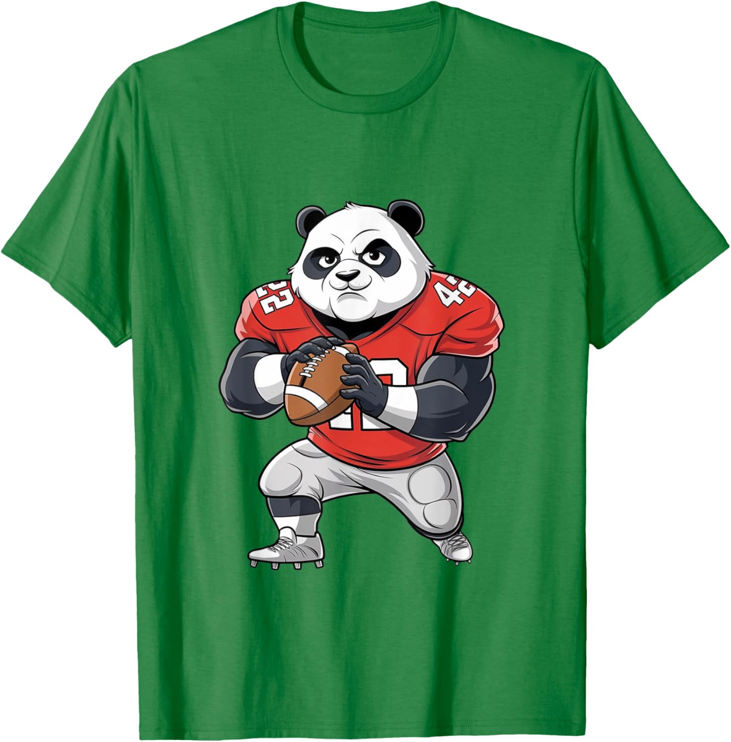 Cute Panda Plays Football T-Shirt for Kids and Sports Fans - 10