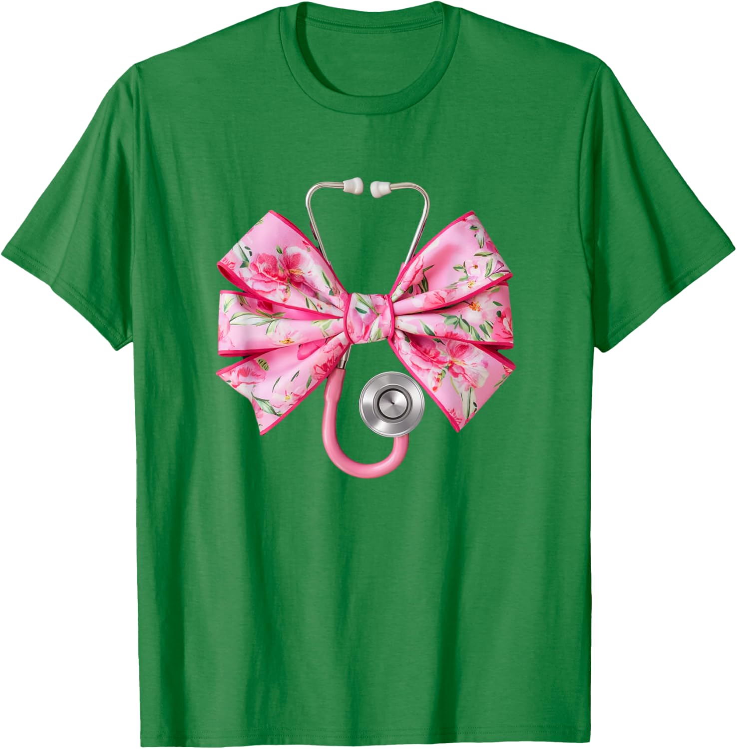 Pink Coquette Nurse Stethoscope Bow T-Shirt for Nurse Appreciation Gift - 20