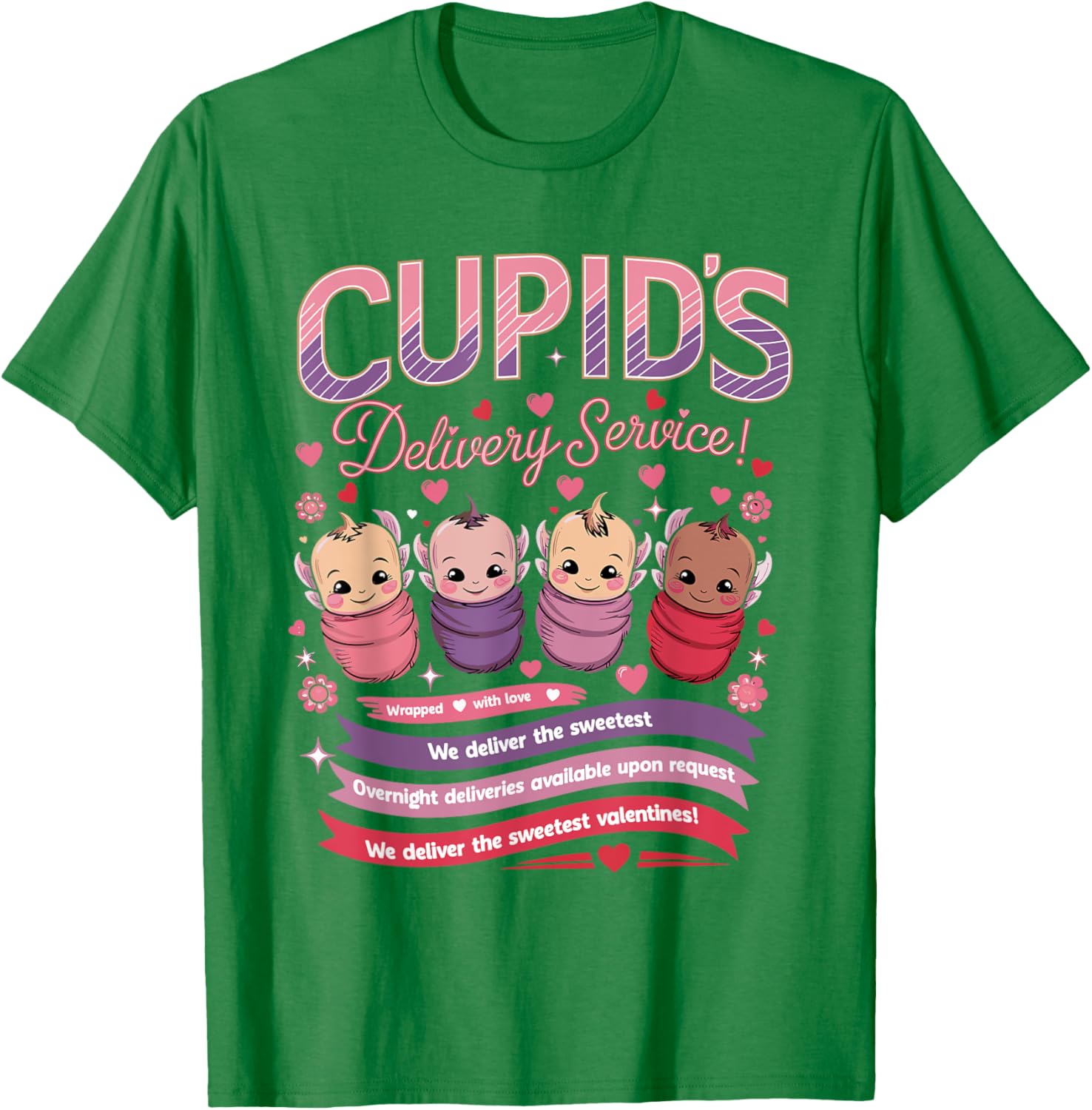 Nurse Valentine Cupid's Delivery Service Labor and Delivery T-Shirt - 5