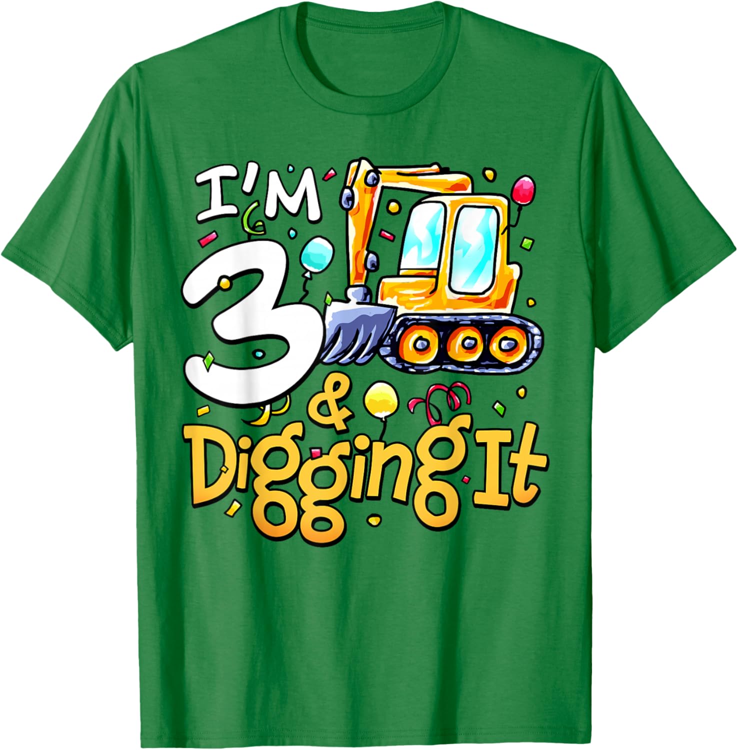 Construction Themed 3rd Birthday Shirt for Boys Cute T-Shirt Gift - 15
