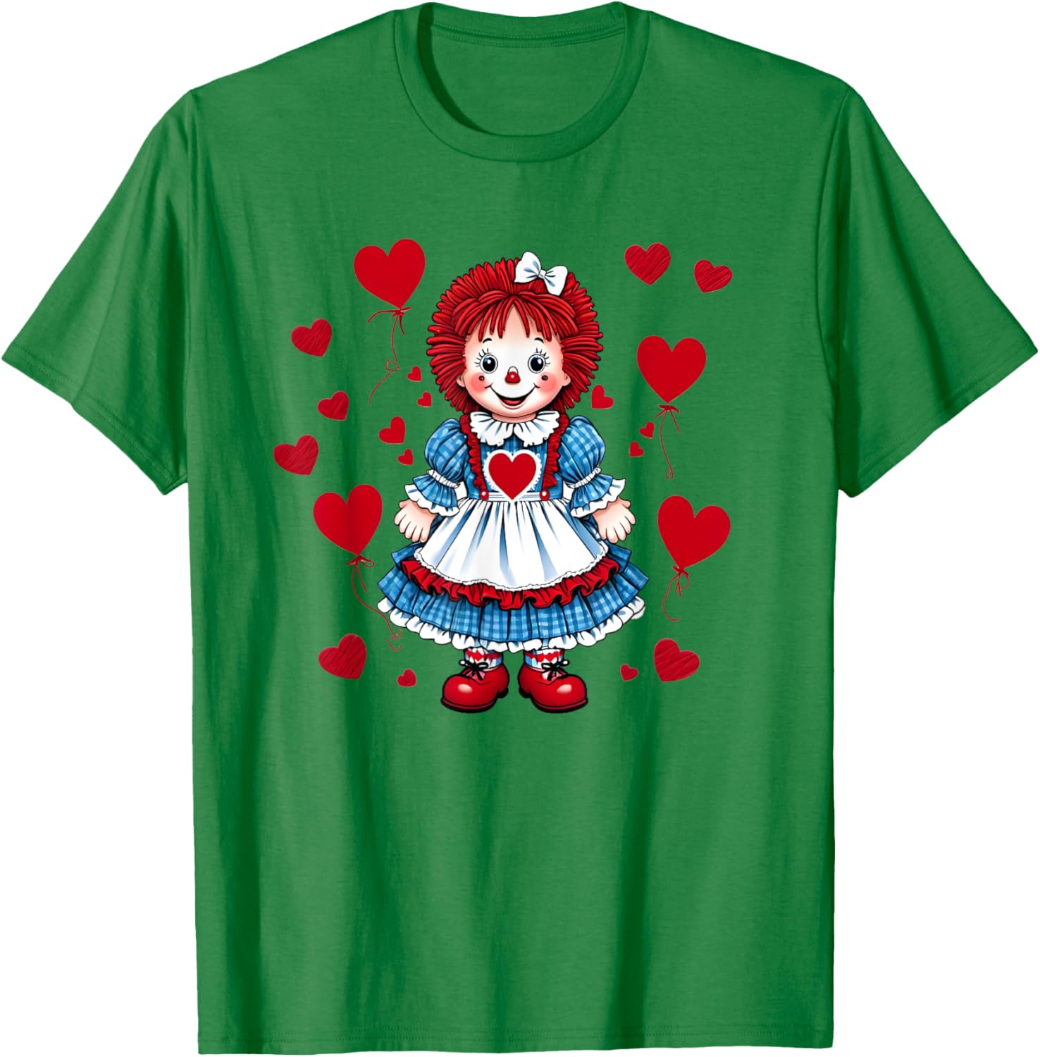 Raggedy Ann Valentine's Day Heart T-Shirt for Sweethearts and Friends - 24