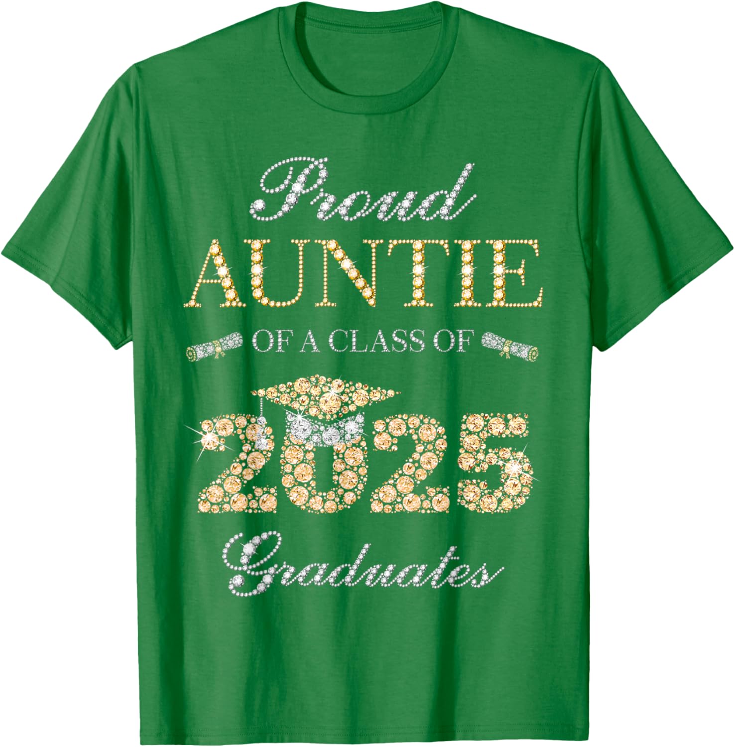 Proud Auntie Of A Class Of 2025 Graduate T-Shirt for Celebrating Milestones - 3
