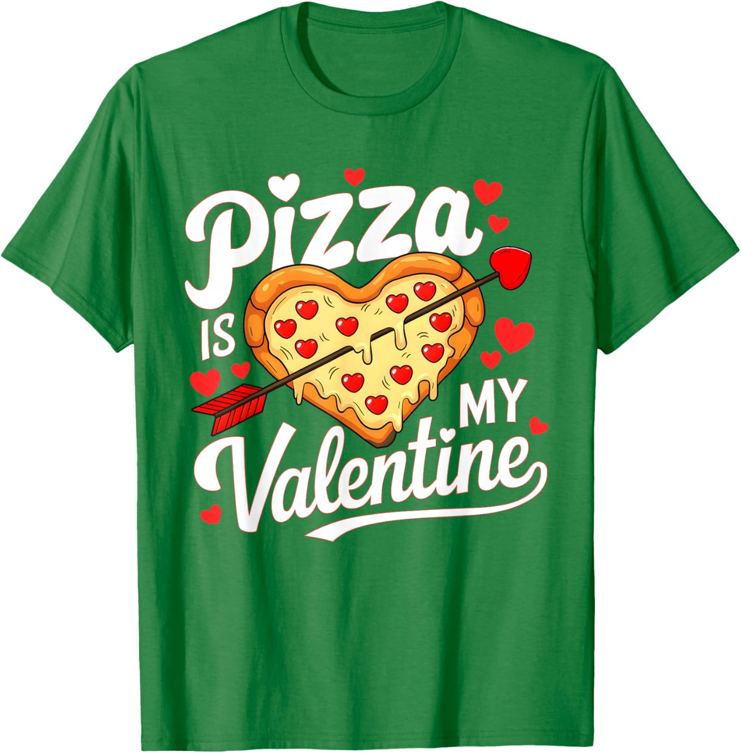 Pizza Is My Valentine Funny Kids T-Shirt for Boys and Girls - 4