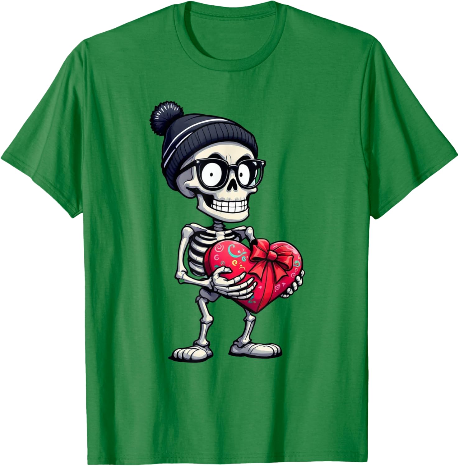 Funny Skeleton Heart Valentine's Day T-Shirt for Men and Women - 11