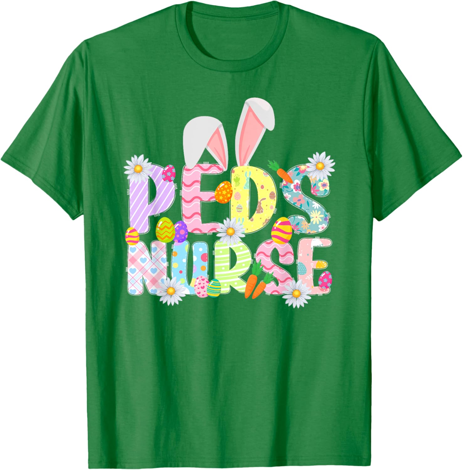 Peds Nurse Easter Bunny T-Shirt for Pediatric Nurses Fun Holiday Outfit - 14