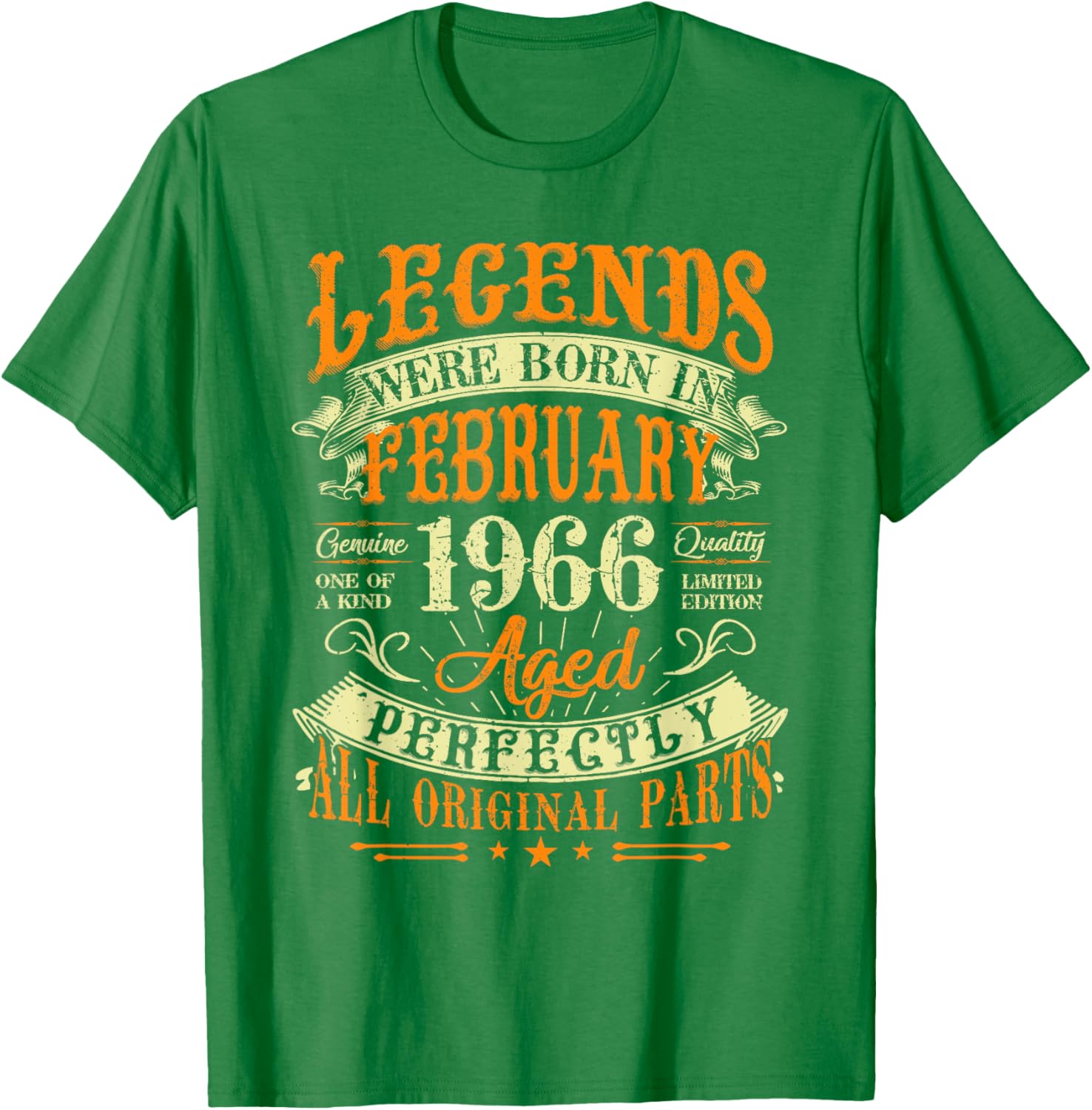 59th Birthday Gift T-Shirt for Legends Born February 1966 Stylish Design - 2