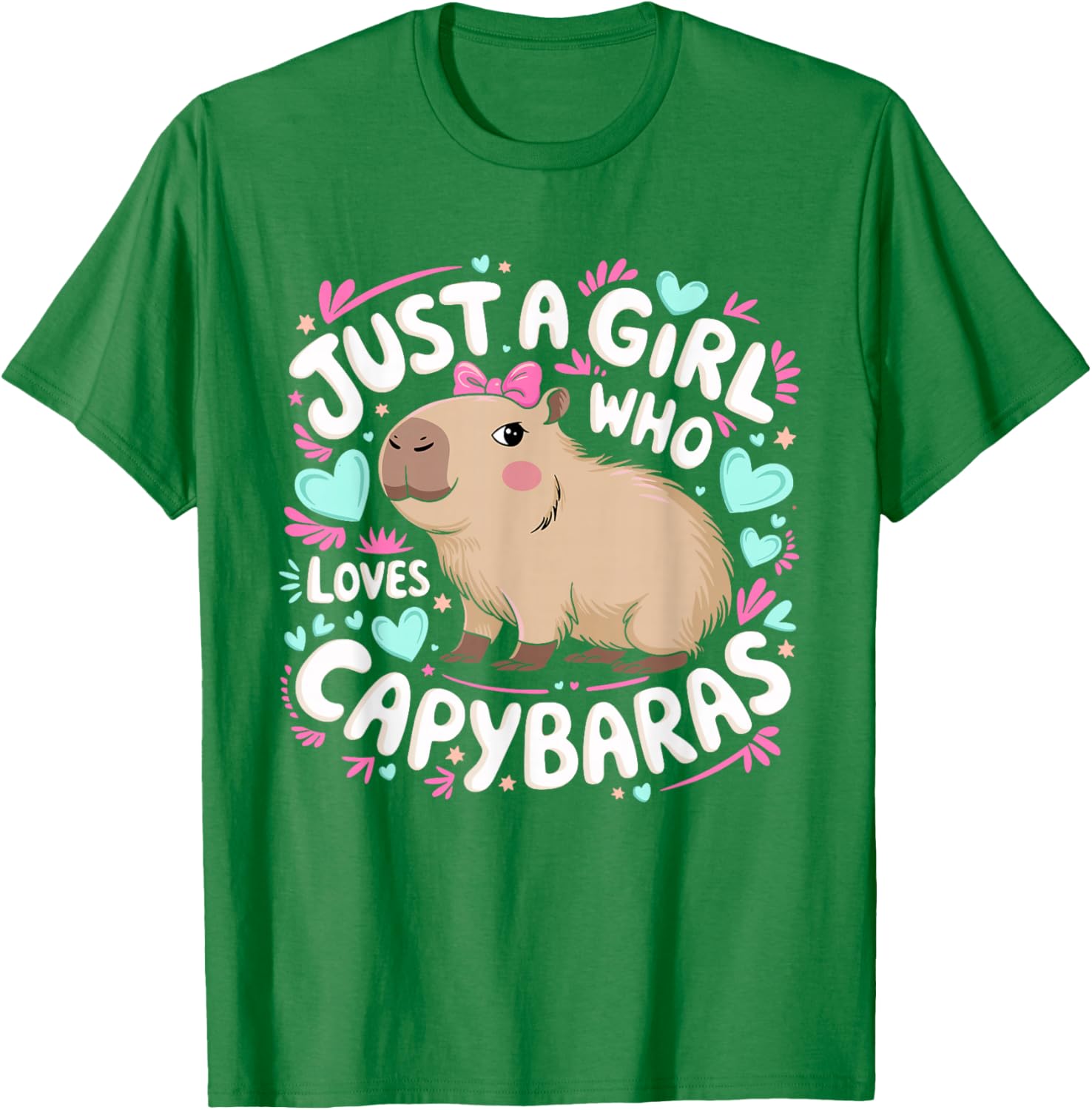 Just a Girl Who Loves Capybaras T-Shirt for Women and Kids - 9
