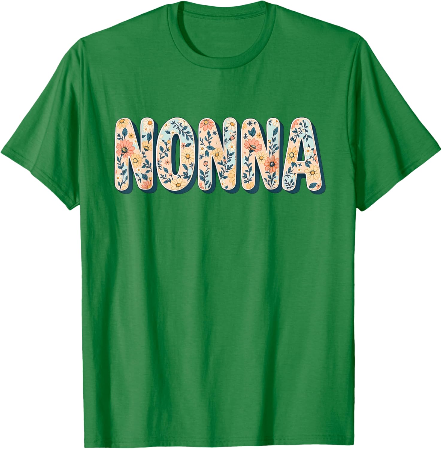 Wildflowers Nonna Floral Mother's Day T-Shirt for Stylish Grandmas - 4