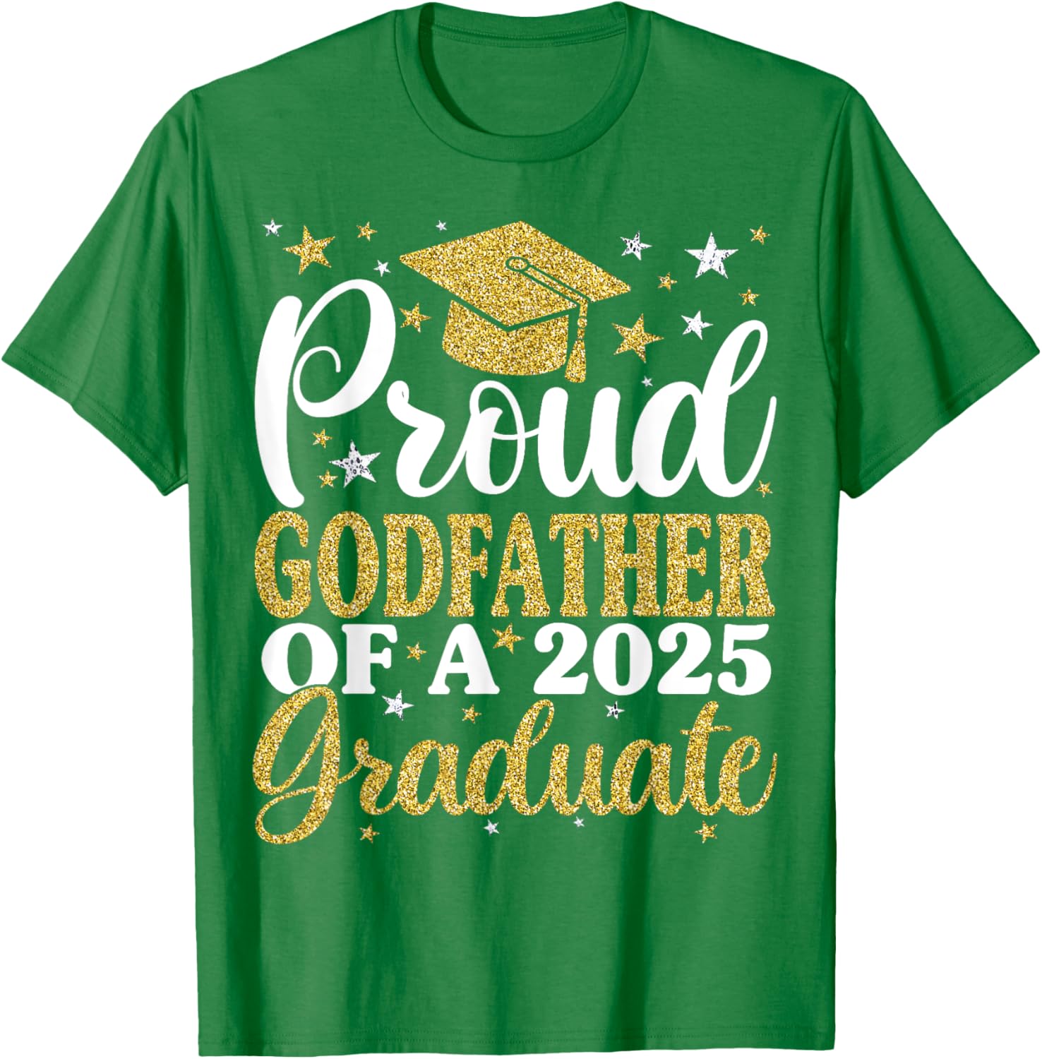 Proud Godfather of 2025 Graduate T-Shirt for Family Celebrations - 1