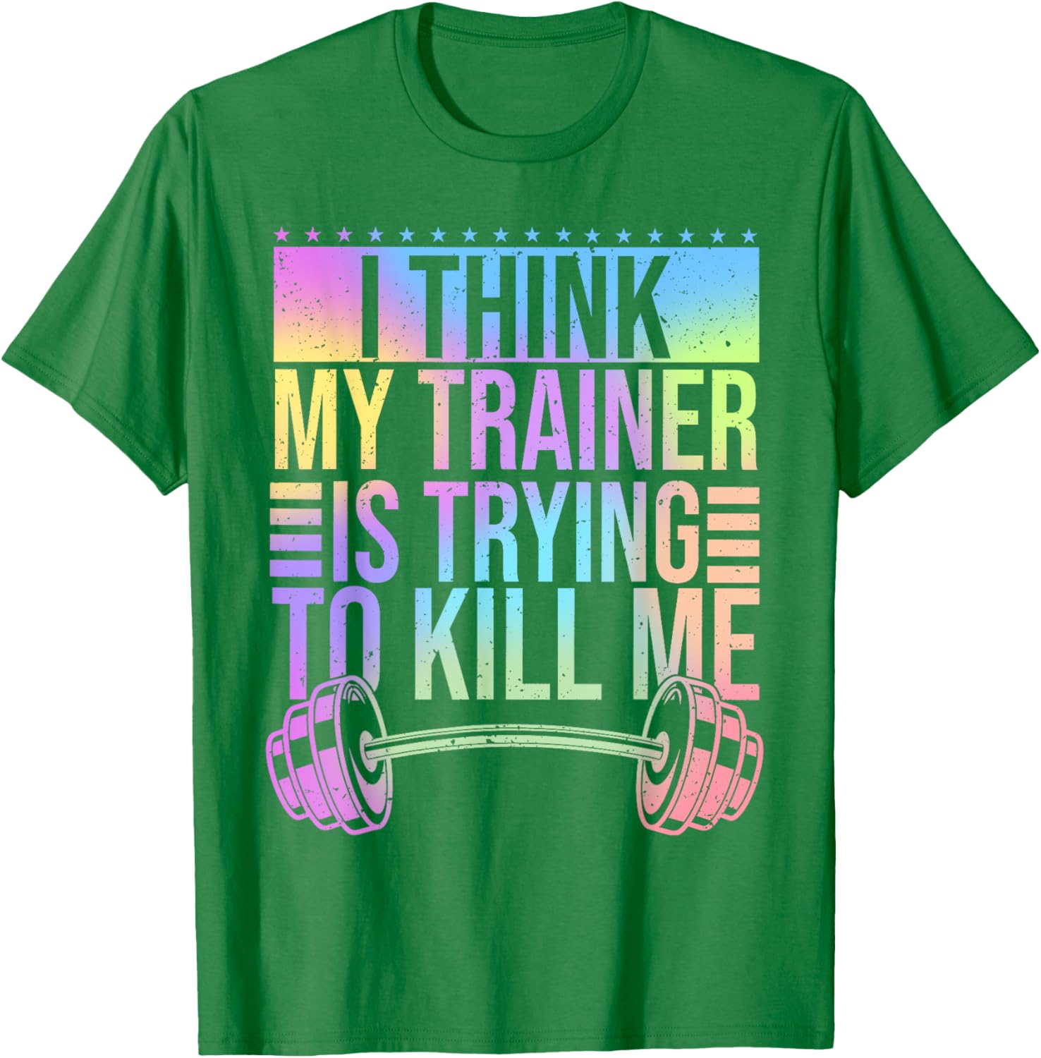 Funny Gymer T-Shirt I Think My Trainer Is Trying To Kill Me Gym Wear - 14