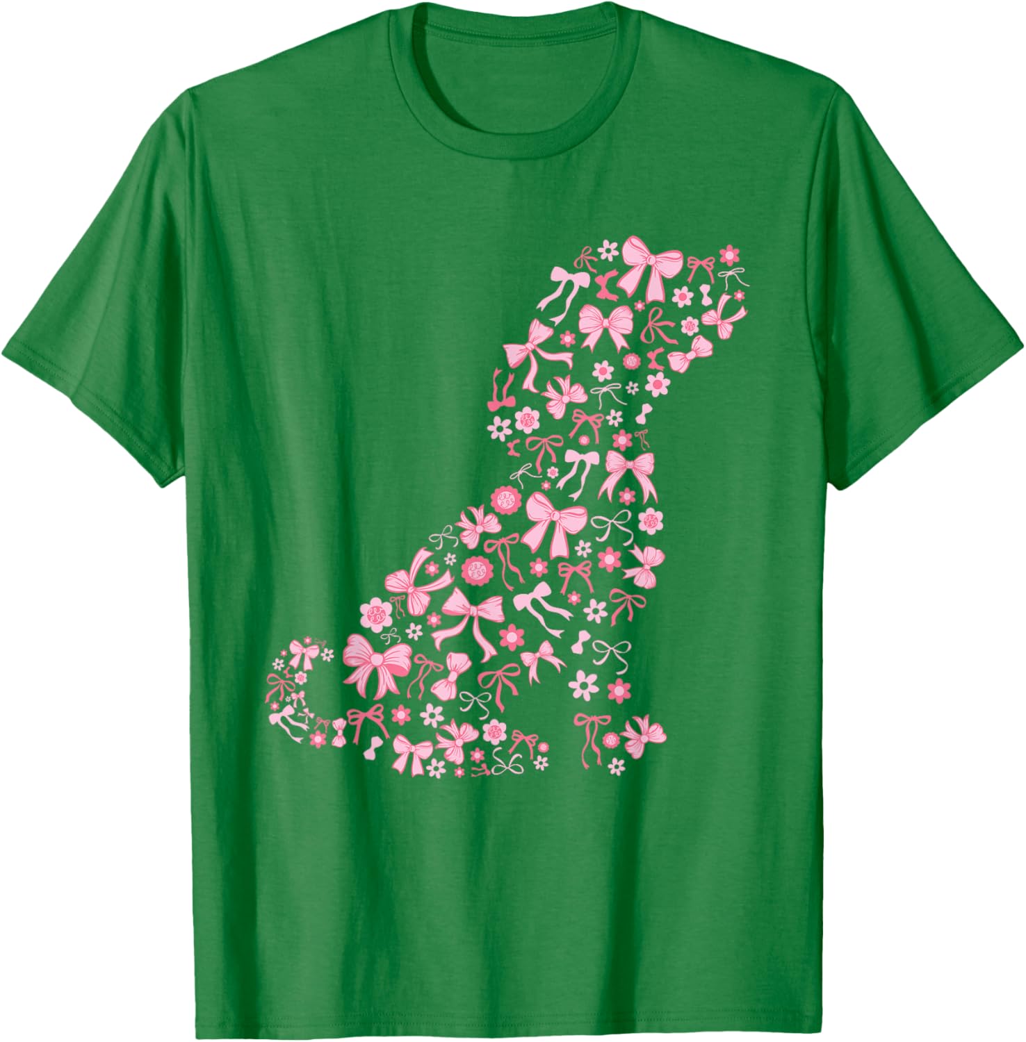 Cute Pink Dog Bow T-Shirt for Women - Stylish Puppy Love Apparel - 8