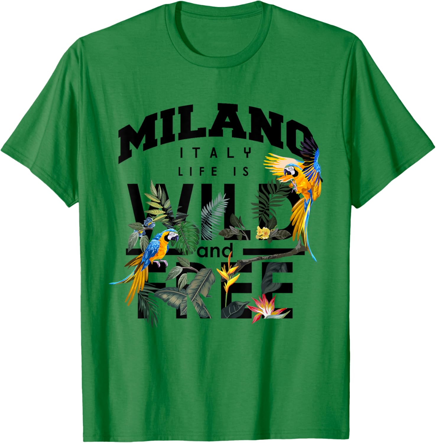 I Love Milano Floral Graphic T-Shirt for Wild & Free Spirits - 1