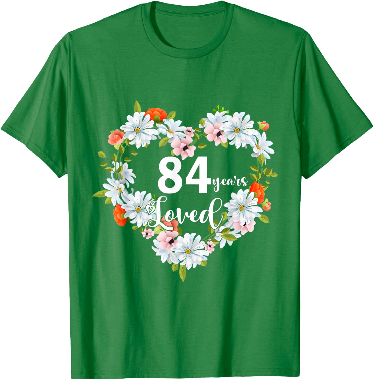 84th Birthday Gift T-Shirt for Women - 84 Years Loved 1941 Design - 26