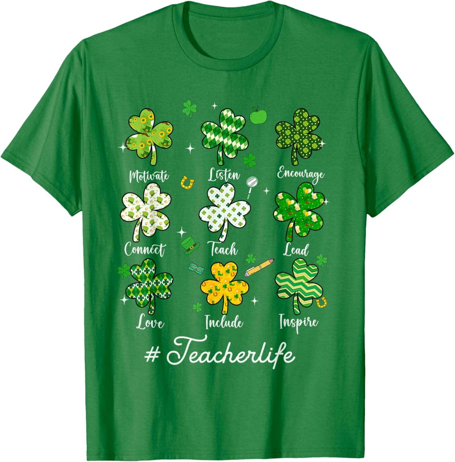 Teacher Life Shamrock T-Shirt - Inspire Love This St. Patrick's Day - 8