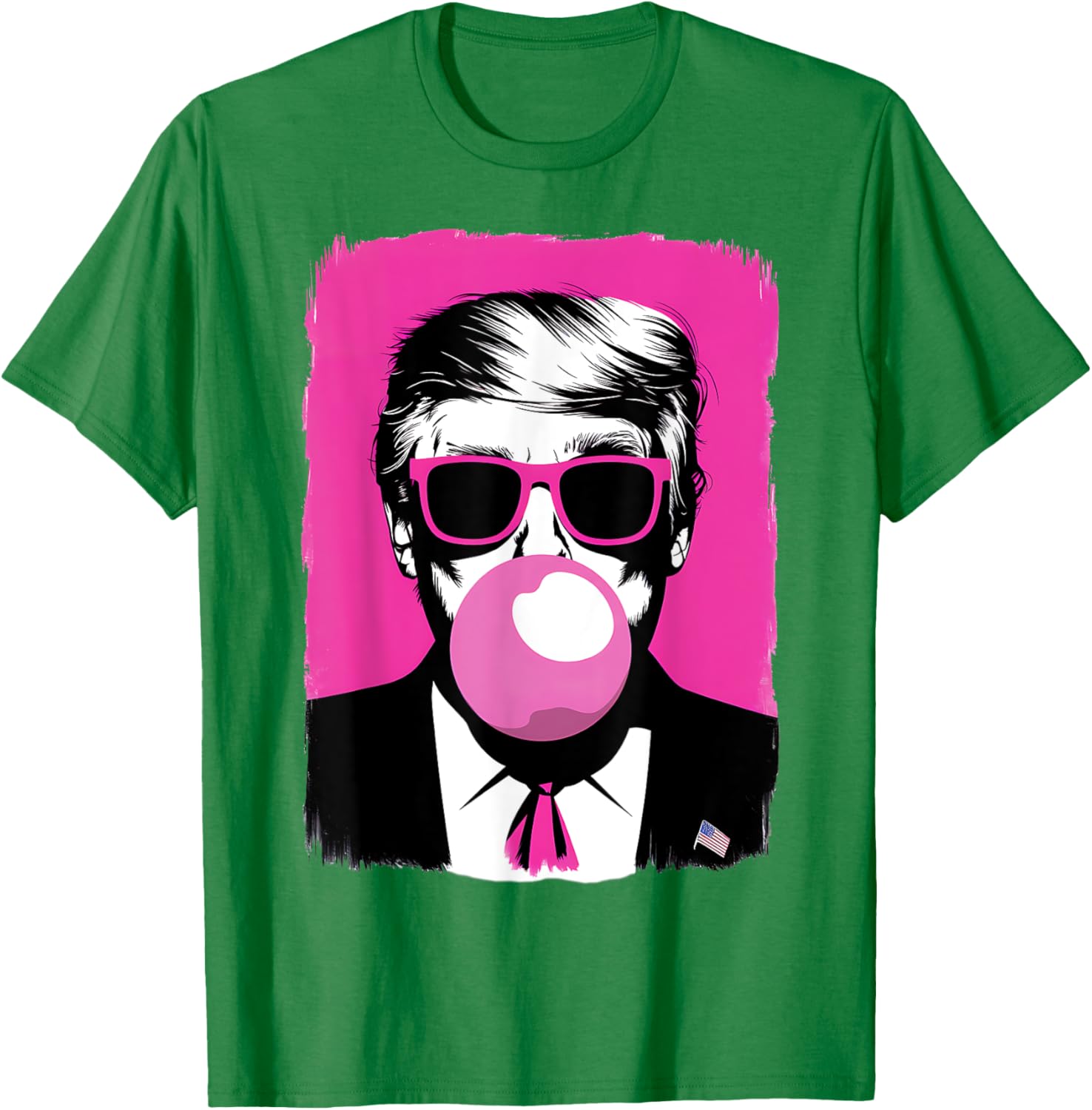 Funny Trump Pink Bubble Gum Sunglasses T-Shirt for Trendy Style - 8