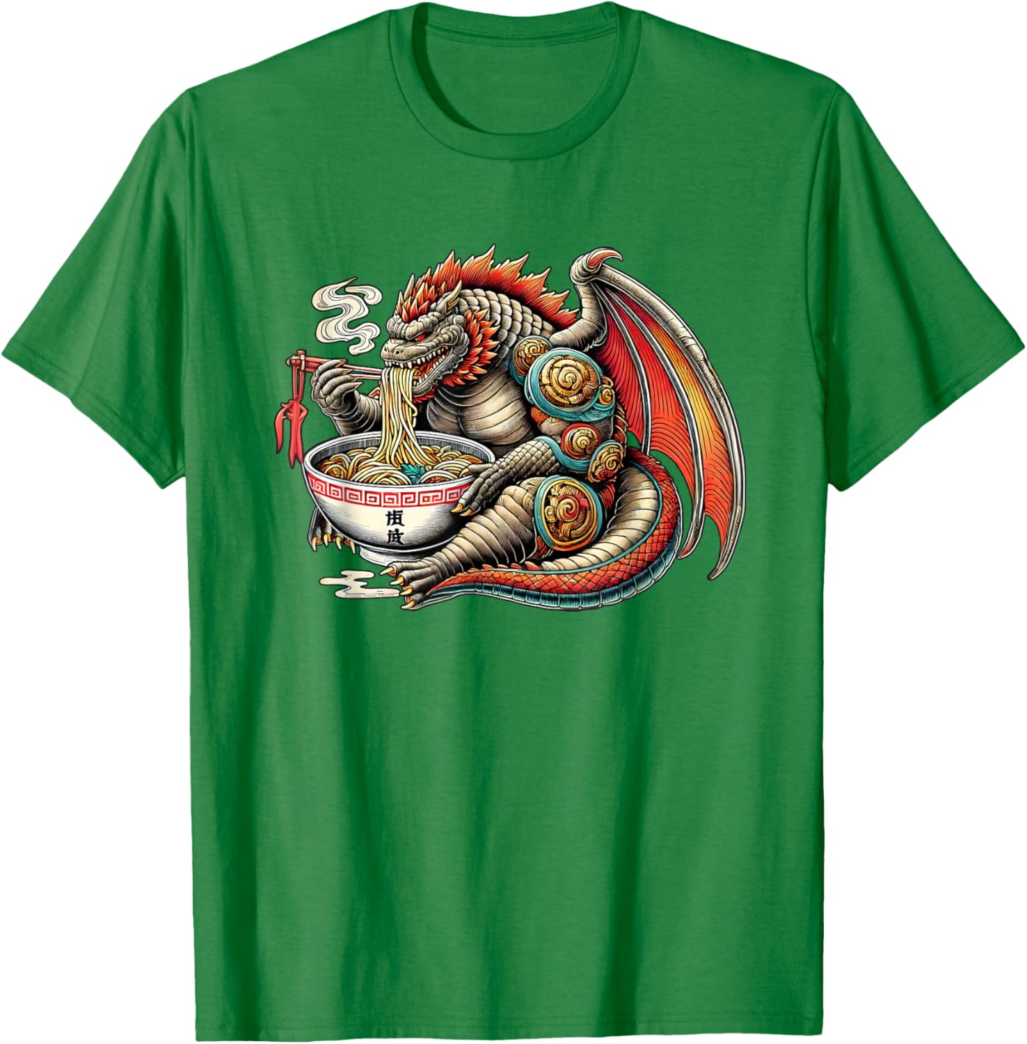Funny Kaiju Dragon Ramen Monster T-Shirt for Japanese Culture Fans - 6